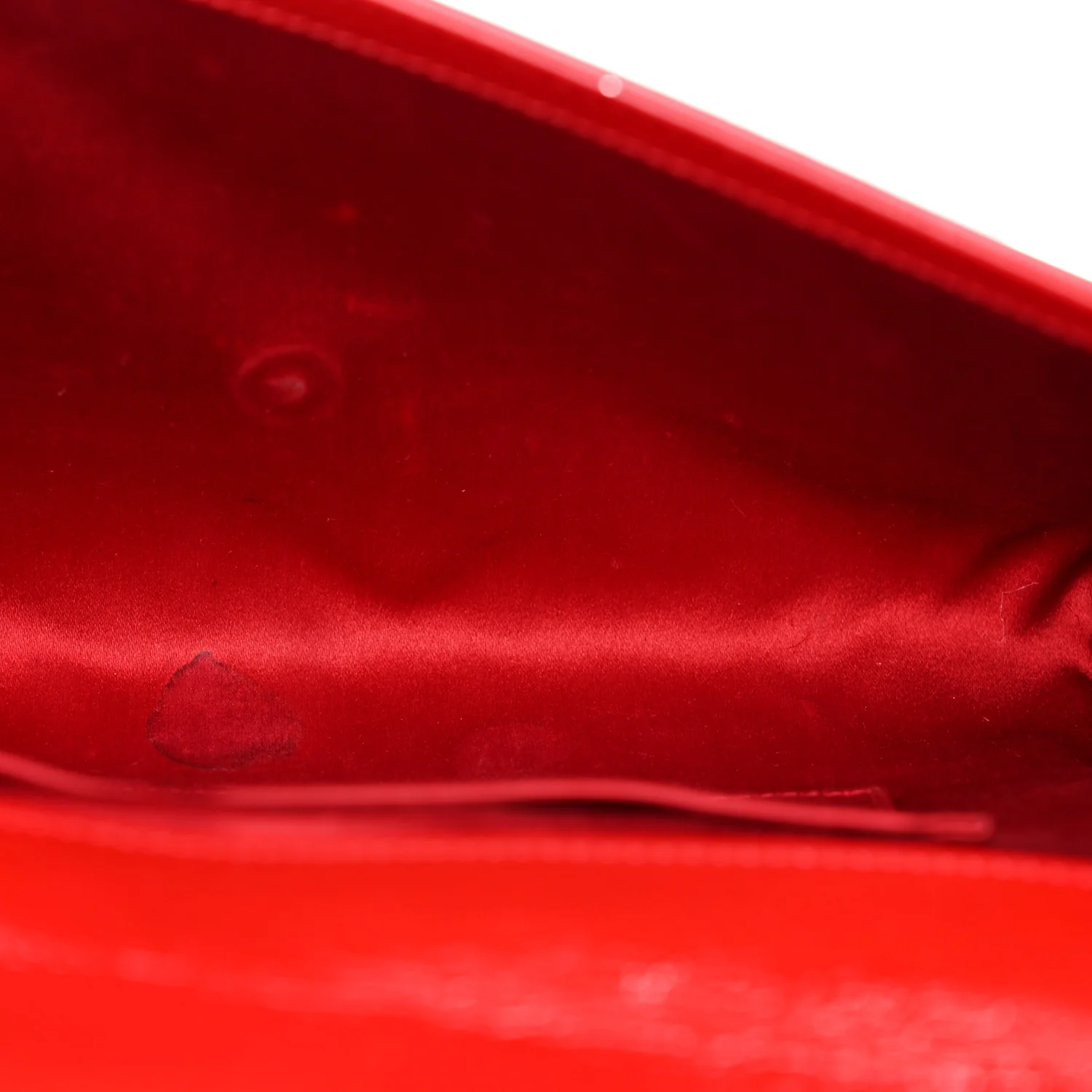 Textured Patent Monogram Large Belle De Jour Clutch Red - Top Club