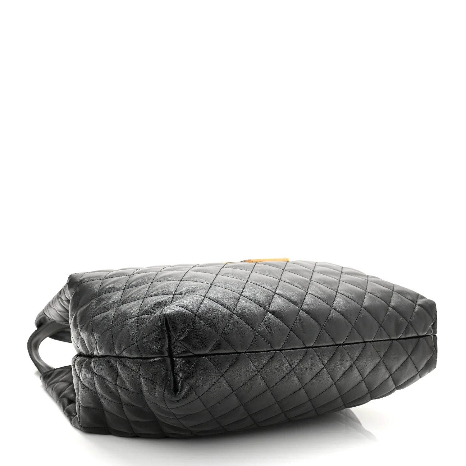 Lambskin Quilted Maxi Icare Shopping Tote Black - Top Club