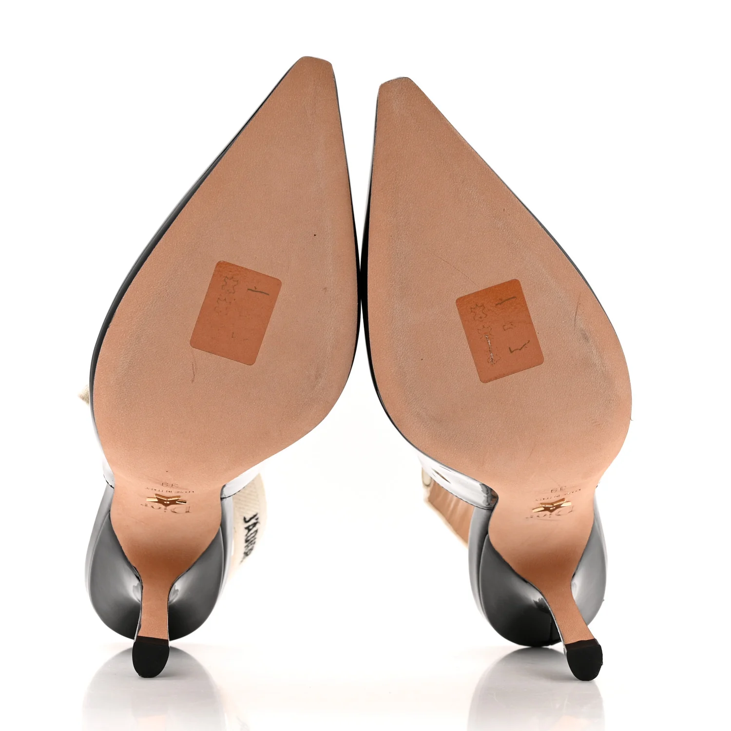 Patent Ribbon J'Adior Slingback 100mm Pumps 39 Black - Top Club