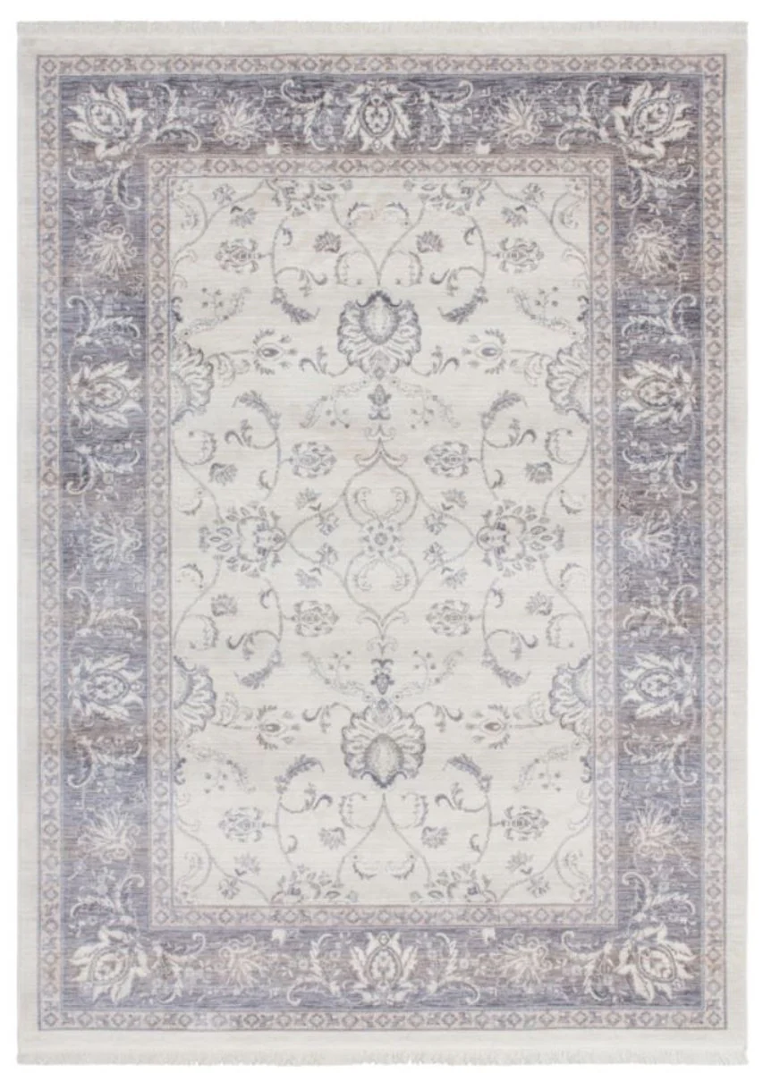 Living Room Rug Ivory Colors - Various Sizes - Rectangular Rug in Vintage Look - Living Room Decoration