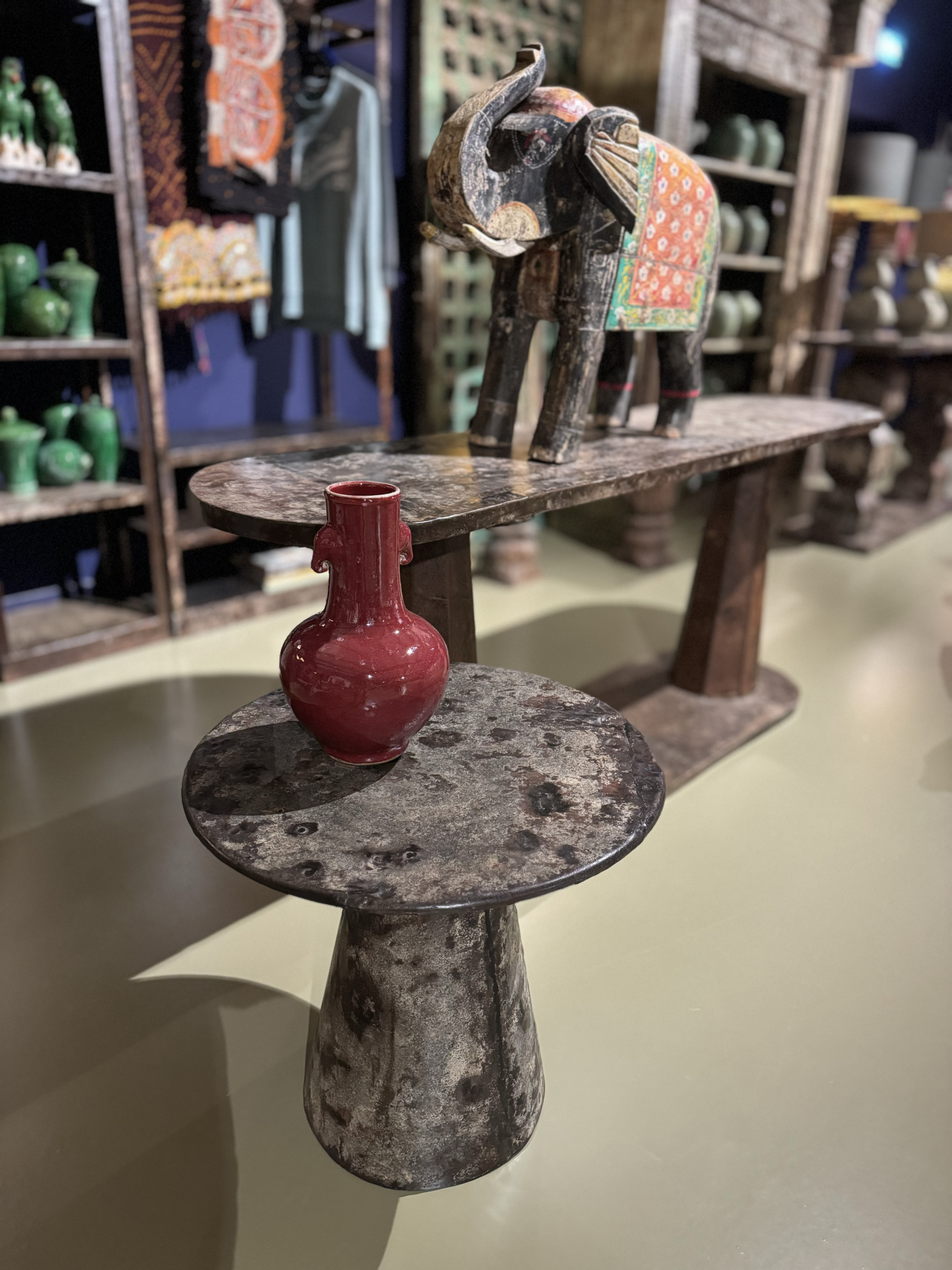 Salontafel rond ijzer Ronde salontafel ijzer 60x60x55