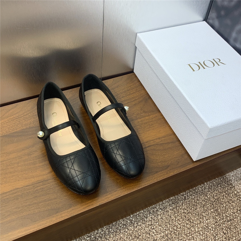 dior electric embroidered cannage pattern ballerina shoes - Sneaker Replica Workshop