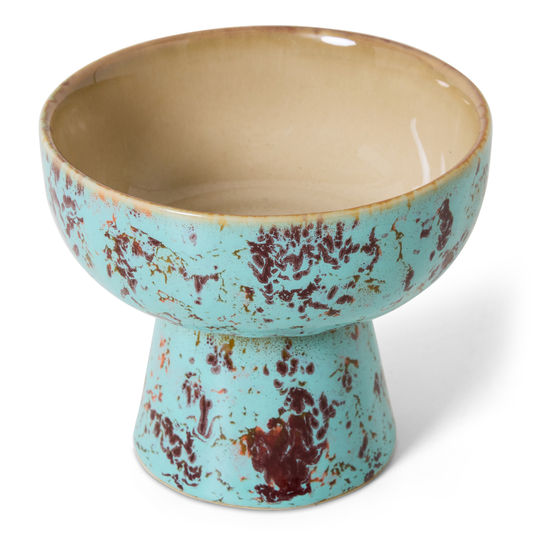 Servies 70's Ceramics tapas schaaltje op voet S patina