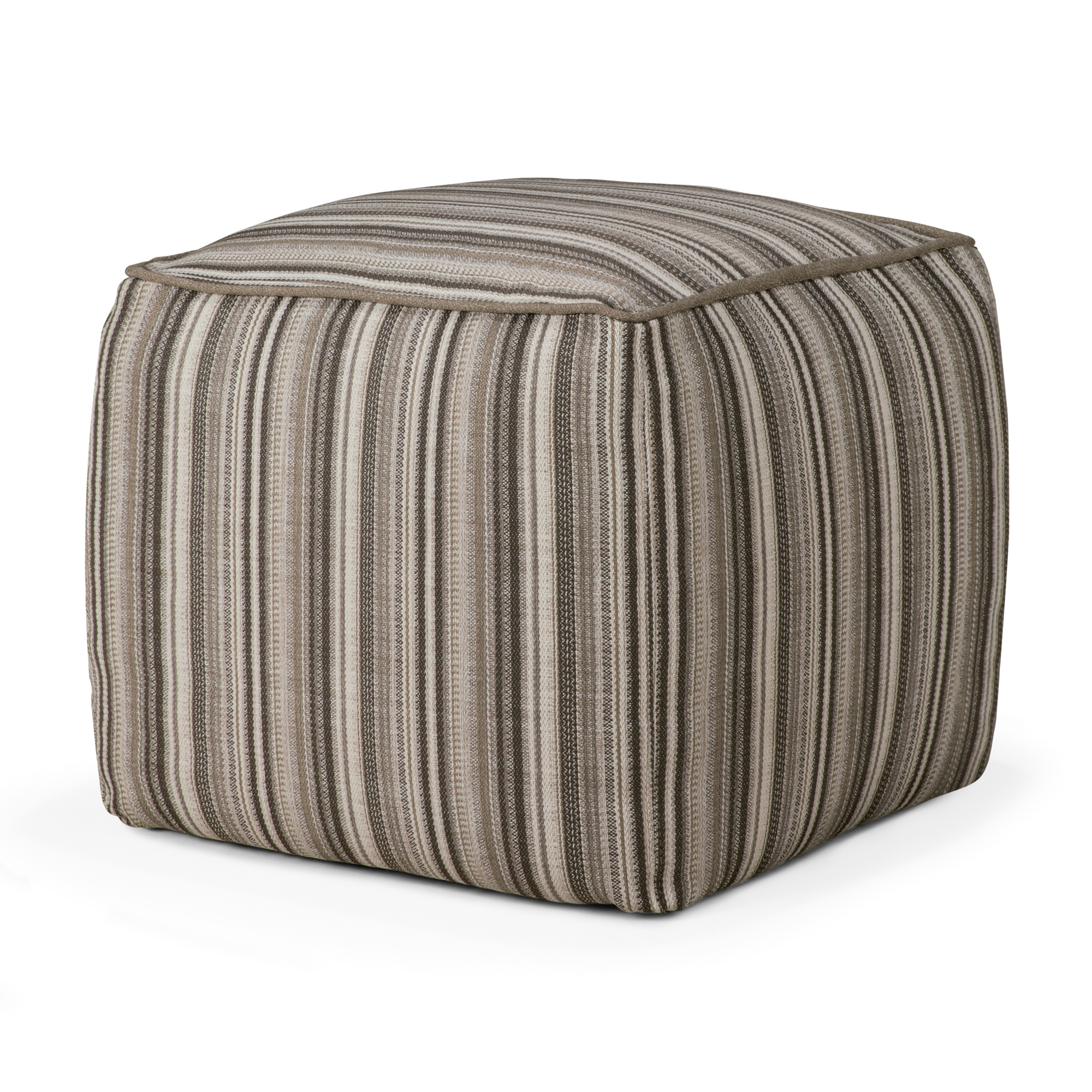 Poef Zahara outdoor grey stripe