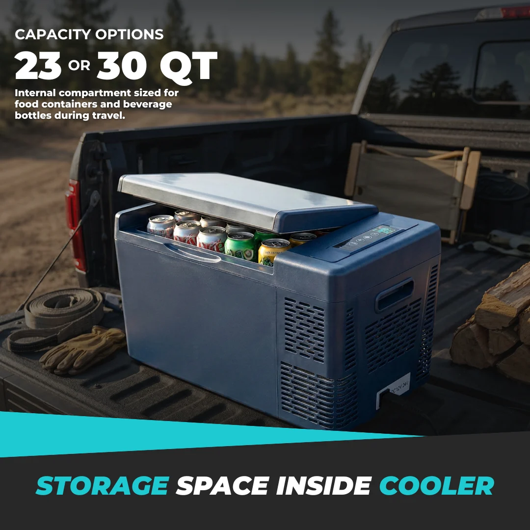 12/24V DC Car Refrigerator 23/30QT Portable Compressor Freezer Cooler 12/24V DC Car Refrigerator 23/30QT Portable Compressor Freezer Cooler