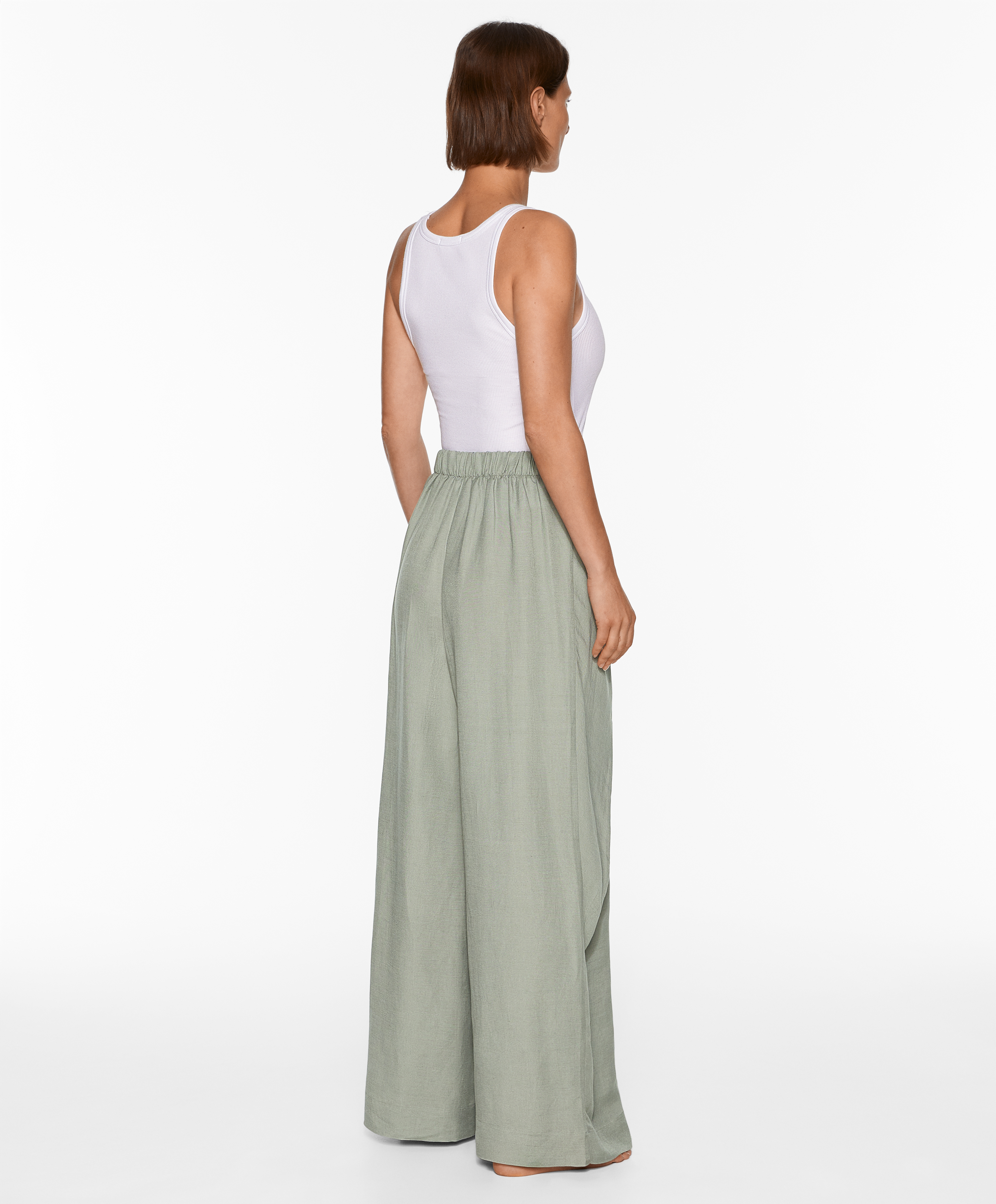 OYSHO Wrap trousers with linen