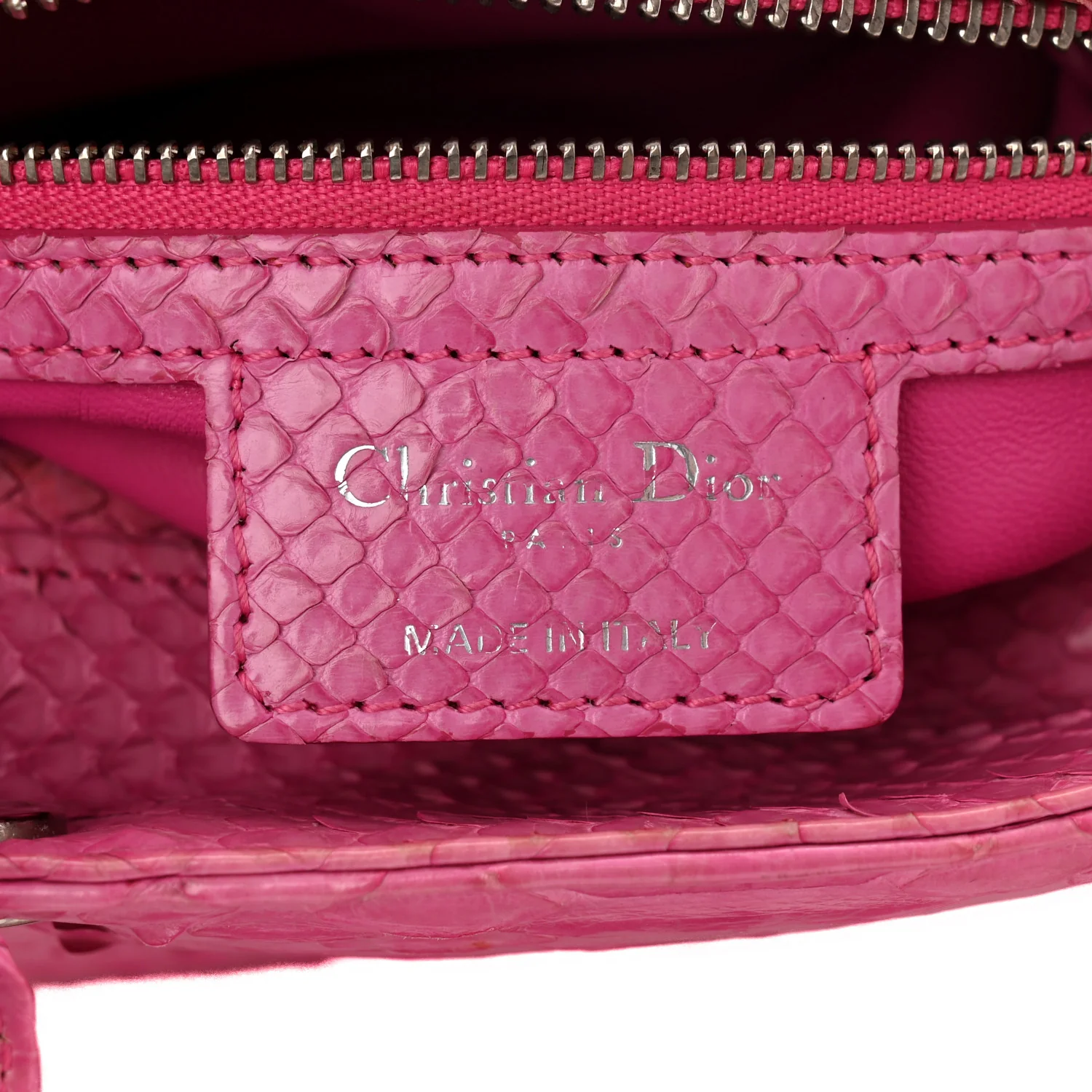 Snakeskin Medium Lady Dior Pink - Top Club