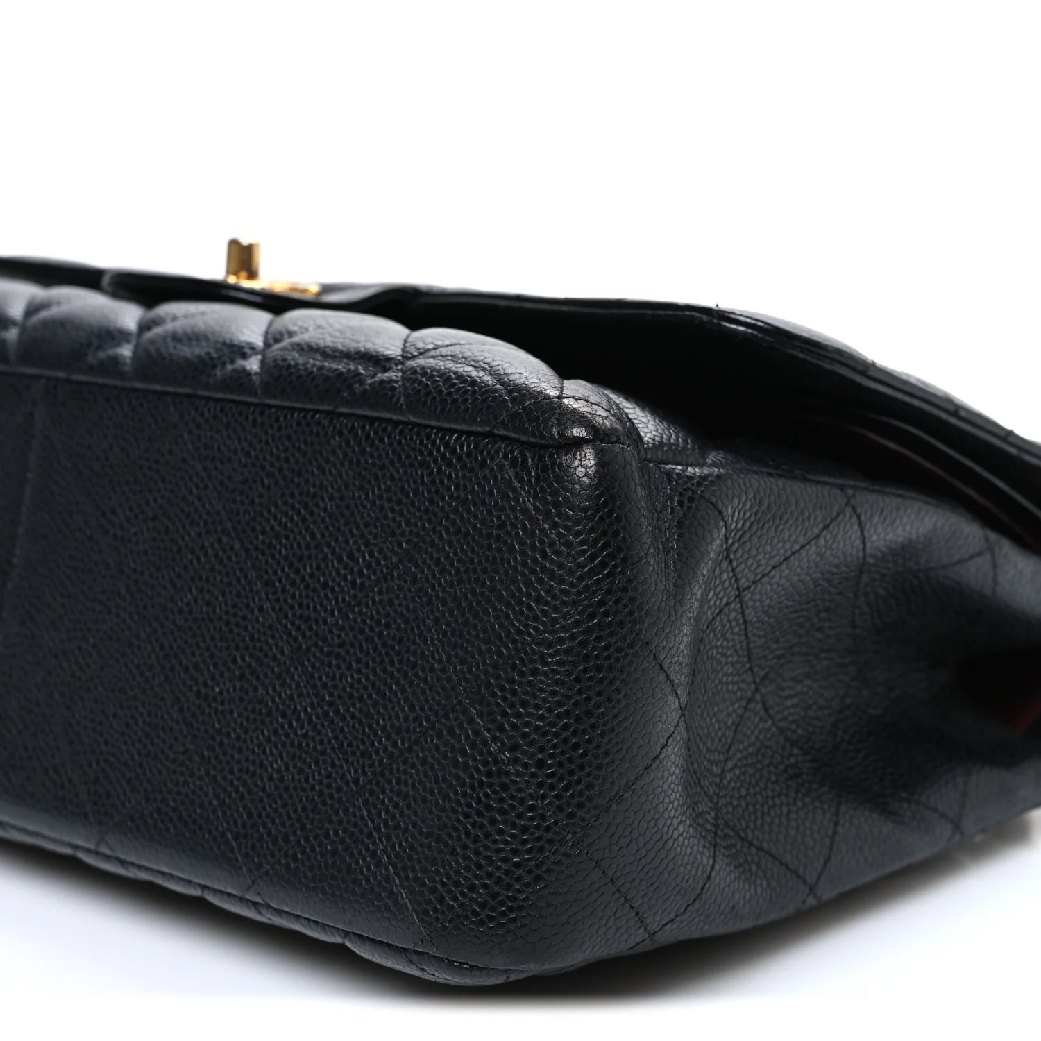 Caviar Quilted Jumbo Double Flap Black - Top Club