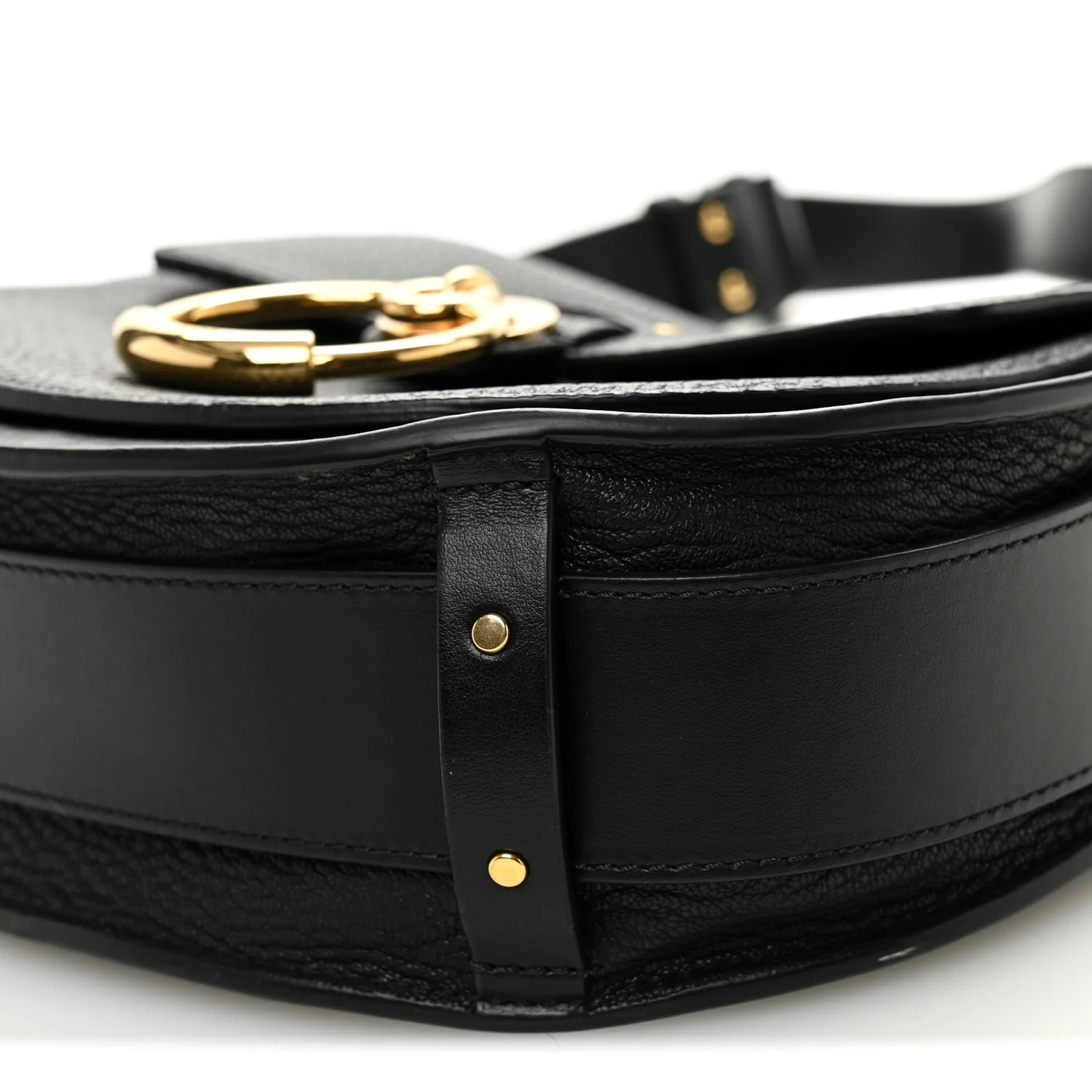 Grained Calfskin Large Tess Bag Black - Top Club