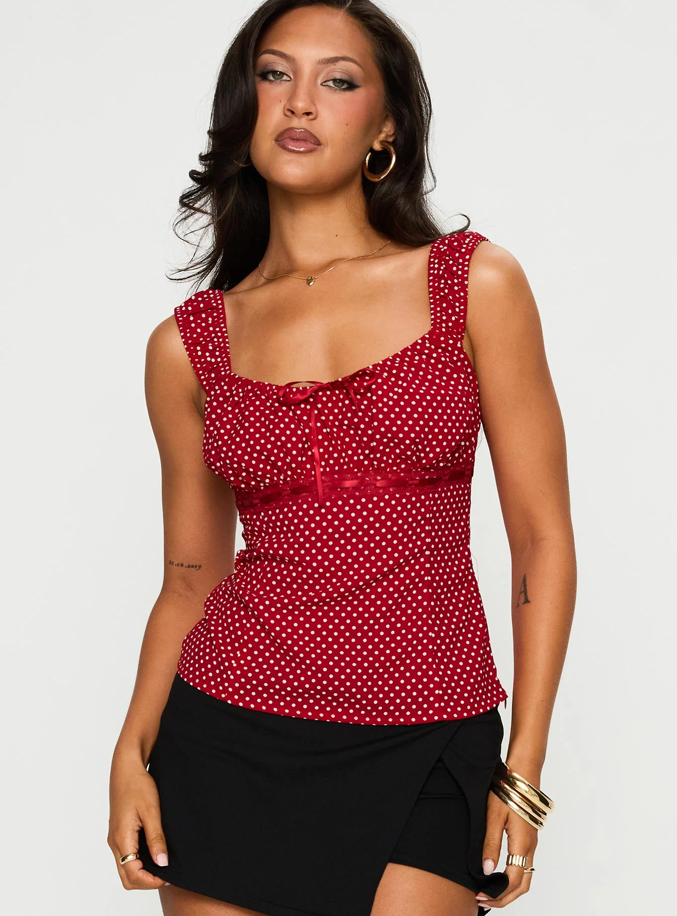 Garconne Top Red Polka Dot