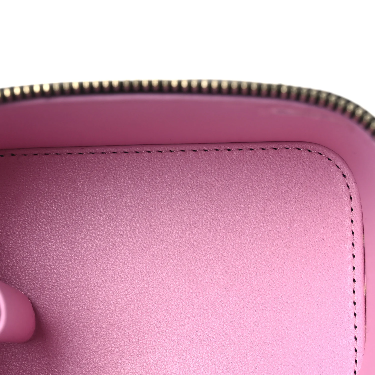 Lambskin Quilted Top Handle Mini Vanity Case With Chain Black Pink - Top Club