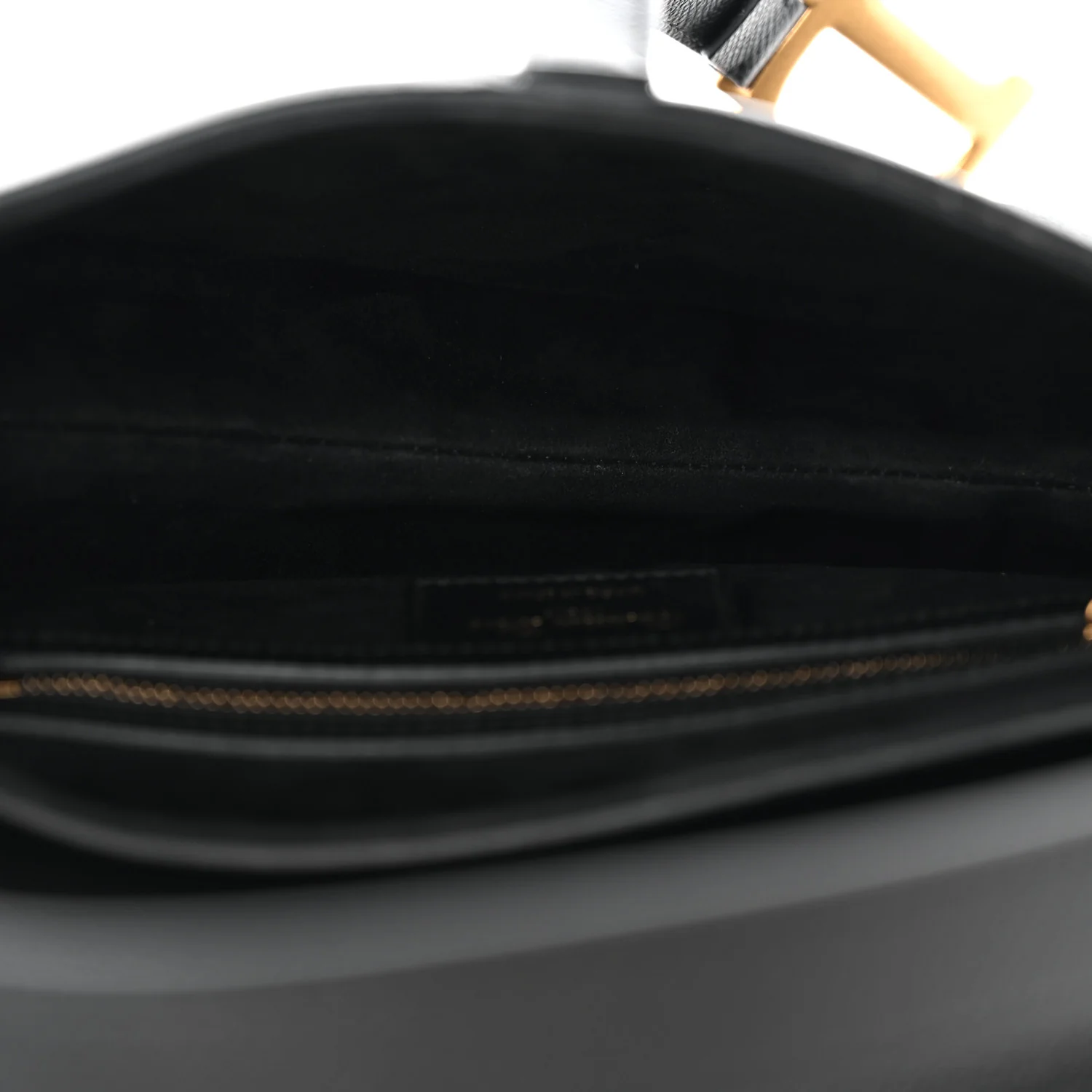 Grained Calfskin Saddle Bag Black - Top Club