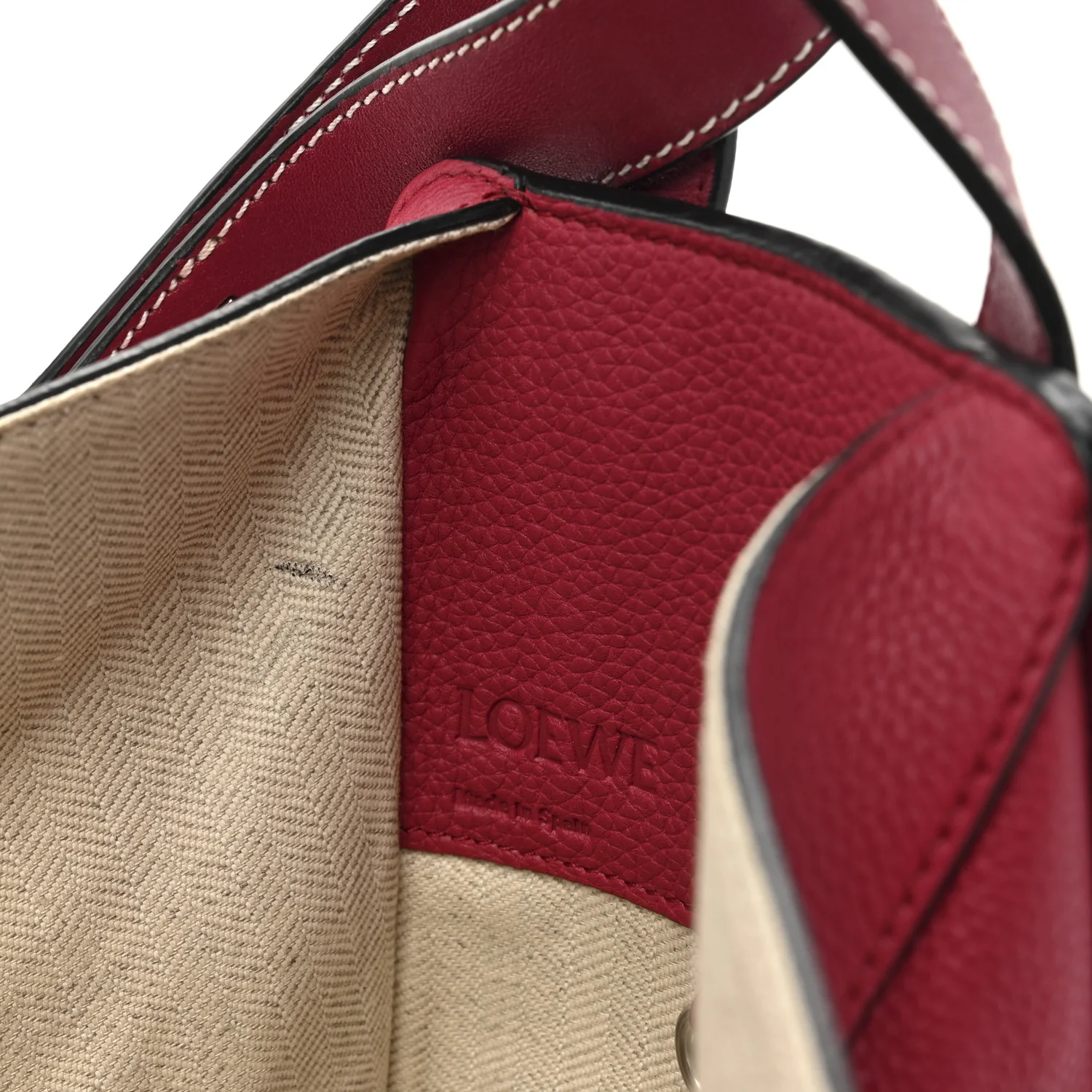 Grained Calfskin Small Hammock Shoulder Bag Raspberry - Top Club