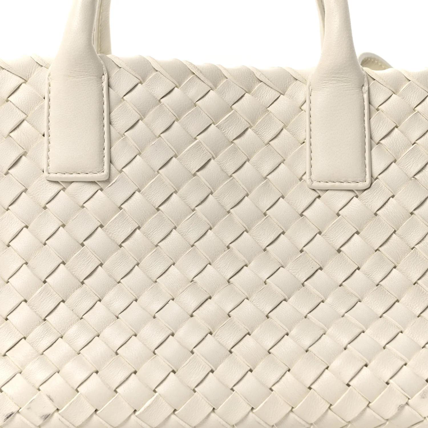Nappa Intrecciato Mini Cabat White - Top Club
