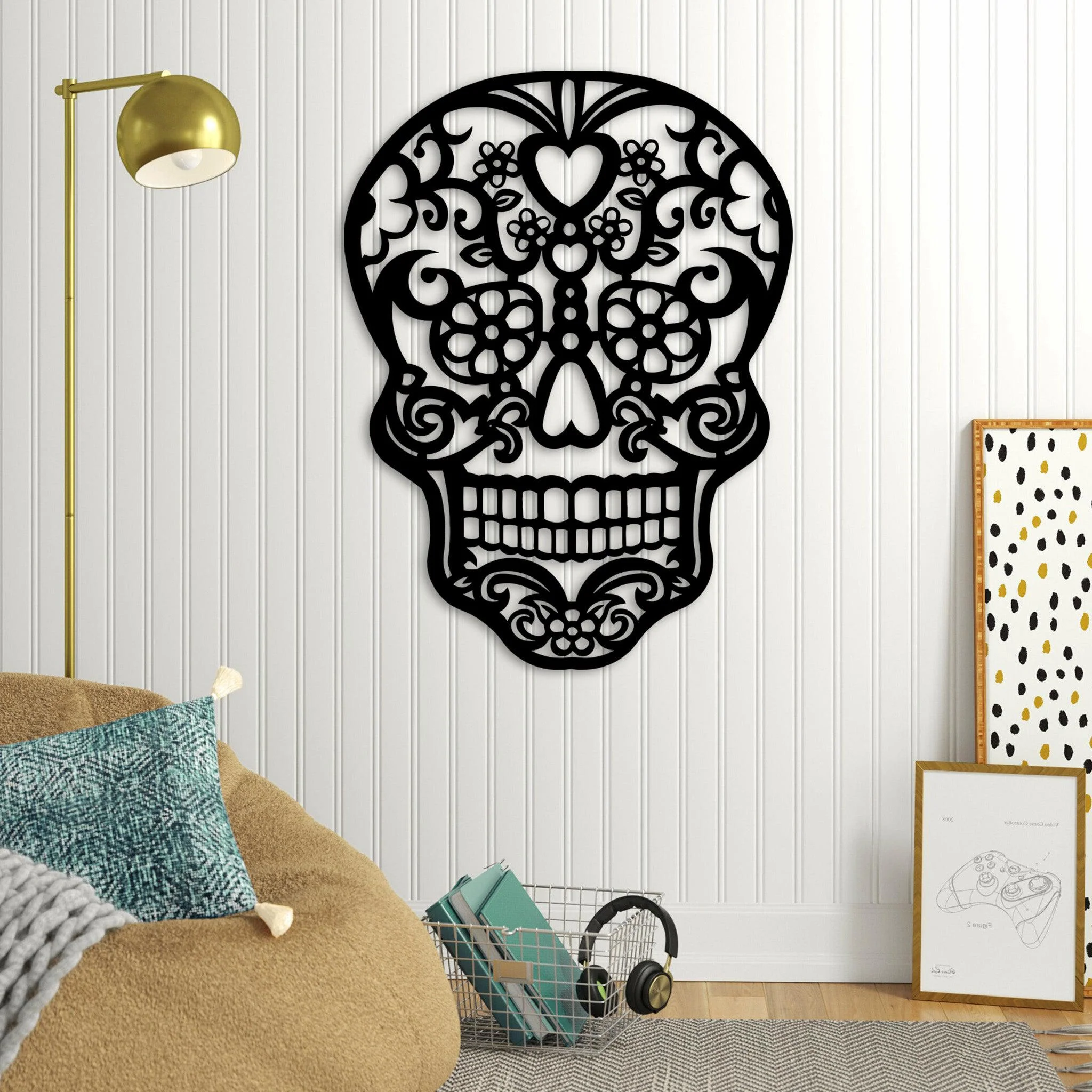 Day of the Dead Skull Metal Wall Decor - Alvarez Pro Painting LLC