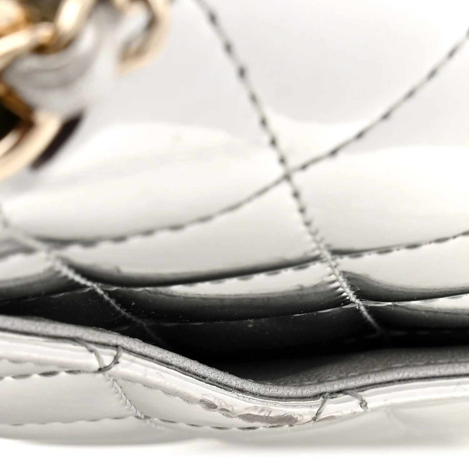 Mirror Calfskin Metallic Calfskin Quilted Hollywood Boulevard Mini Flap With Star Coin Purse Silver - Top Club