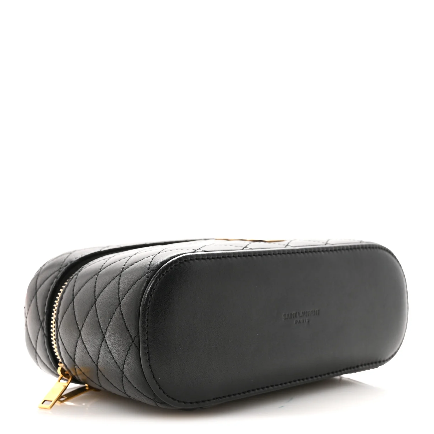 Lambskin Quilted Mini Gaby Vanity Case Black - Top Club