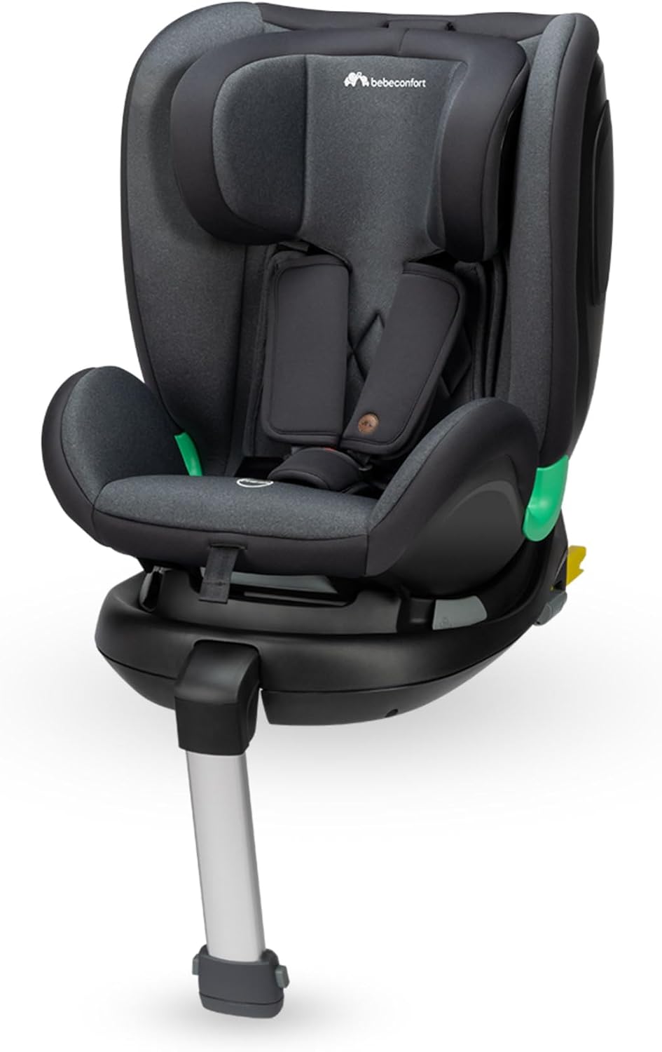 Bebeconfort EvolveFix Plus i-Size 360 Girevole, Seggiolino Auto 0-36 kg Isofix, 0-12 Anni, 40-150 cm, Seggiolino auto Reclinabile 4 Posizioni, Regolabile in Altezza, Tessuti Traspiranti, Tinted Black