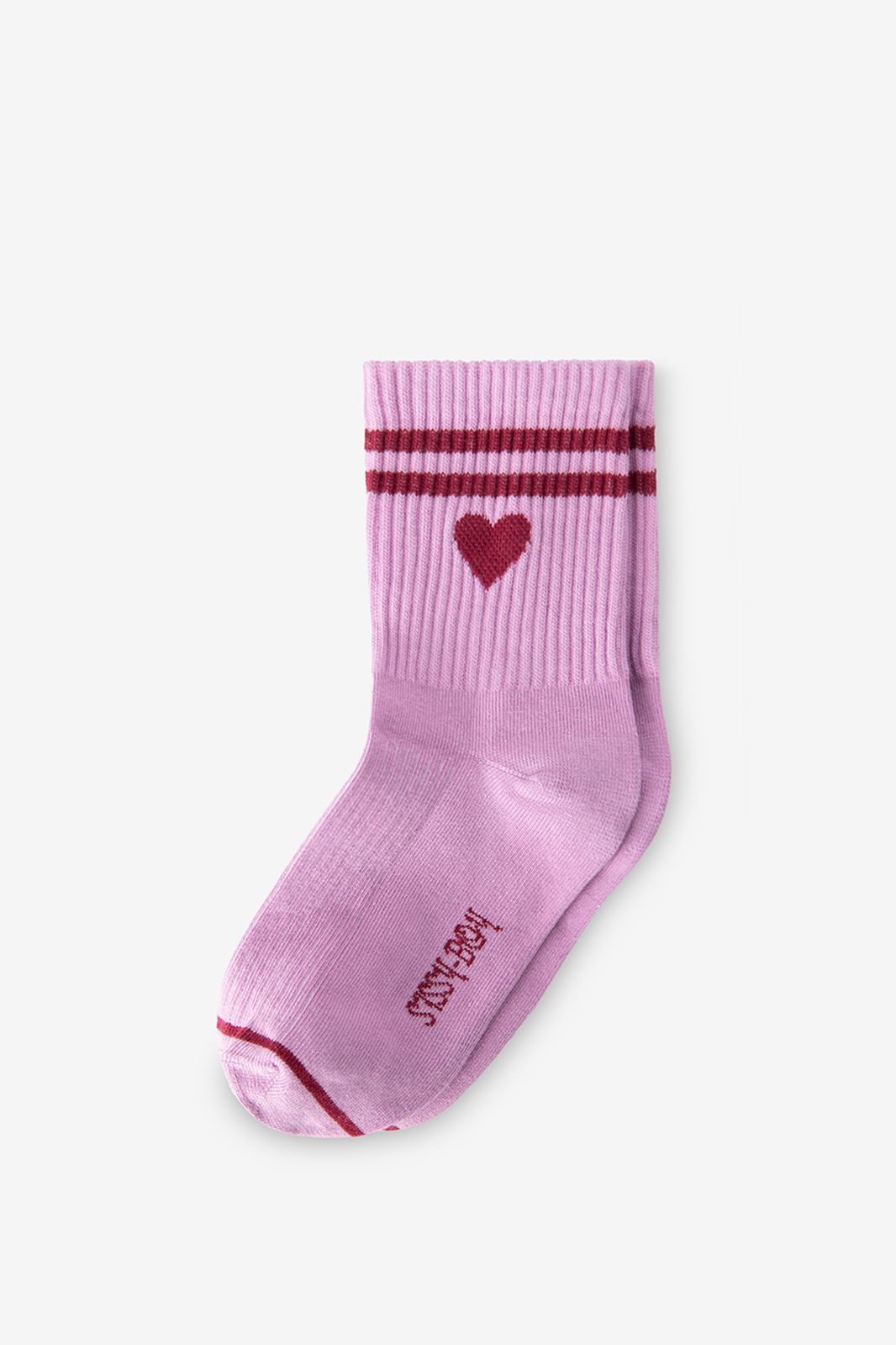 Lichtpaarse sokken met hartje