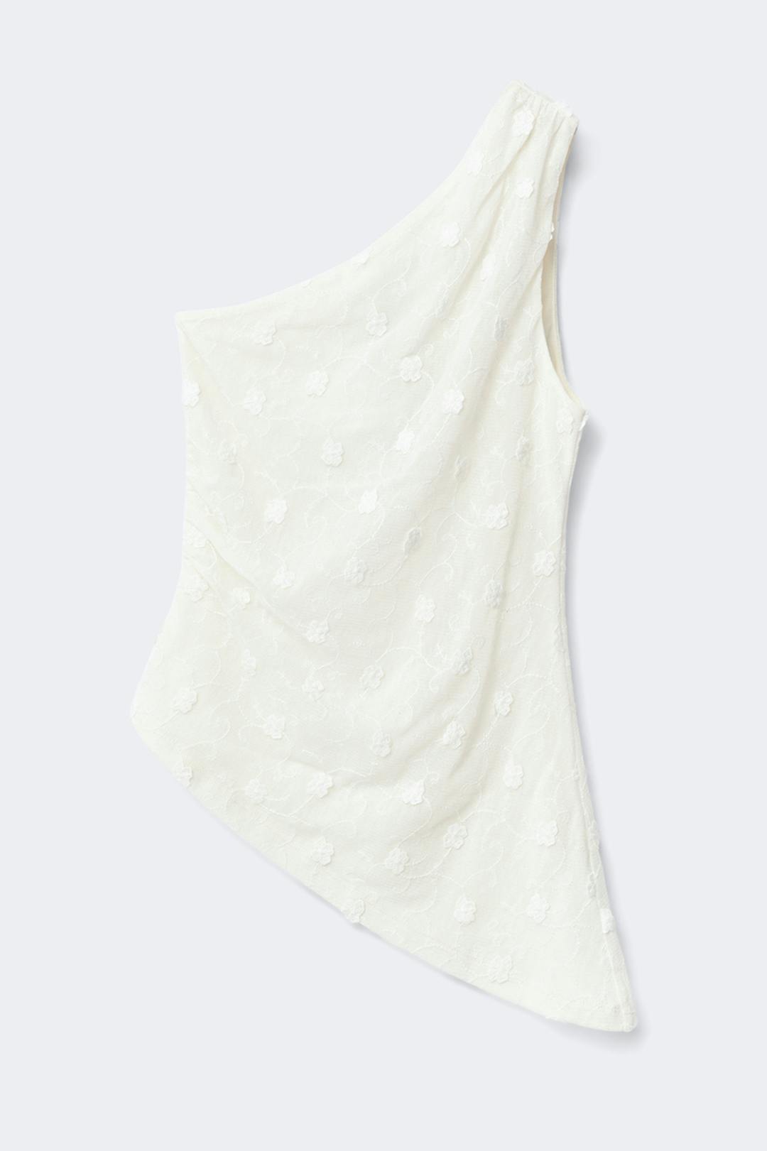 Gina Tricot 3d one shoulder top
