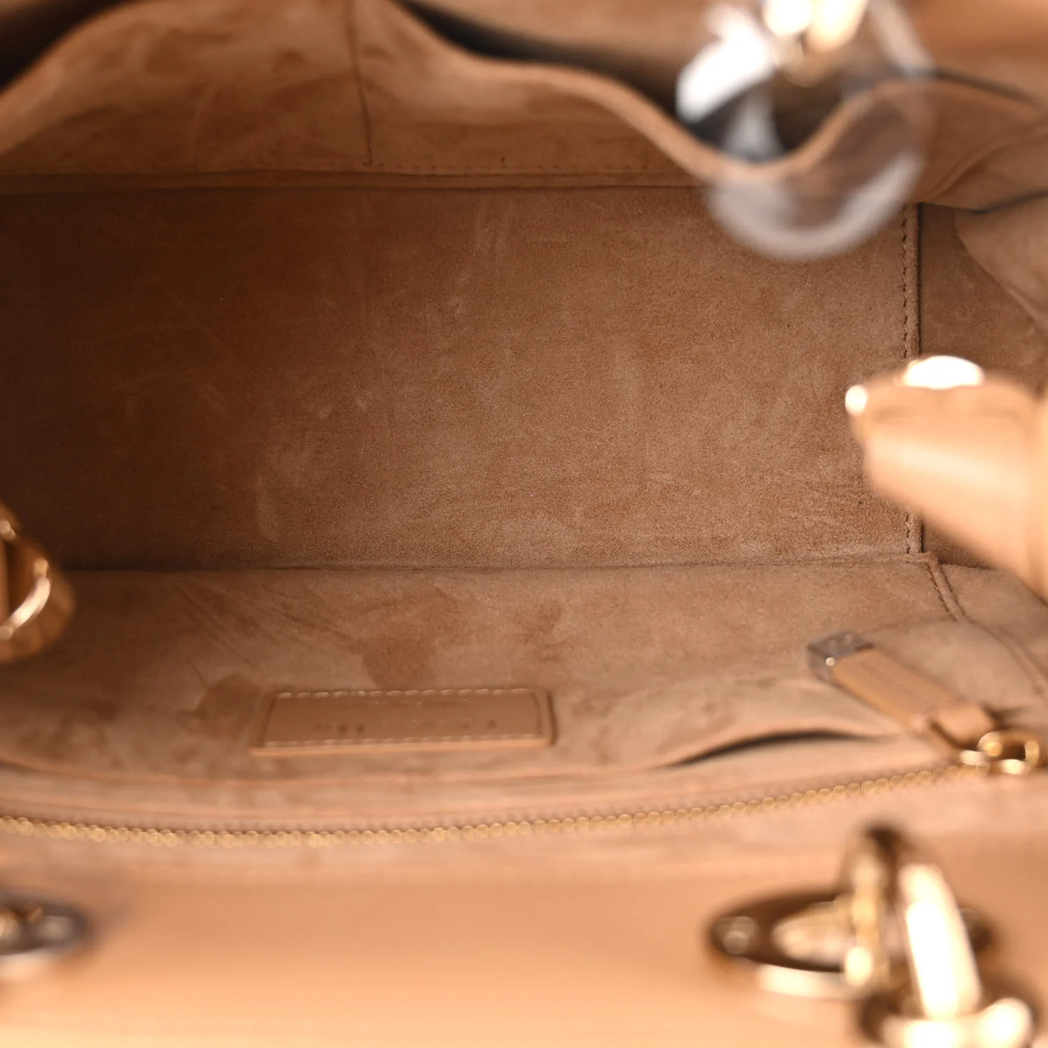 Calfskin Cannage Small The Lady 95.22 Beige - Top Club
