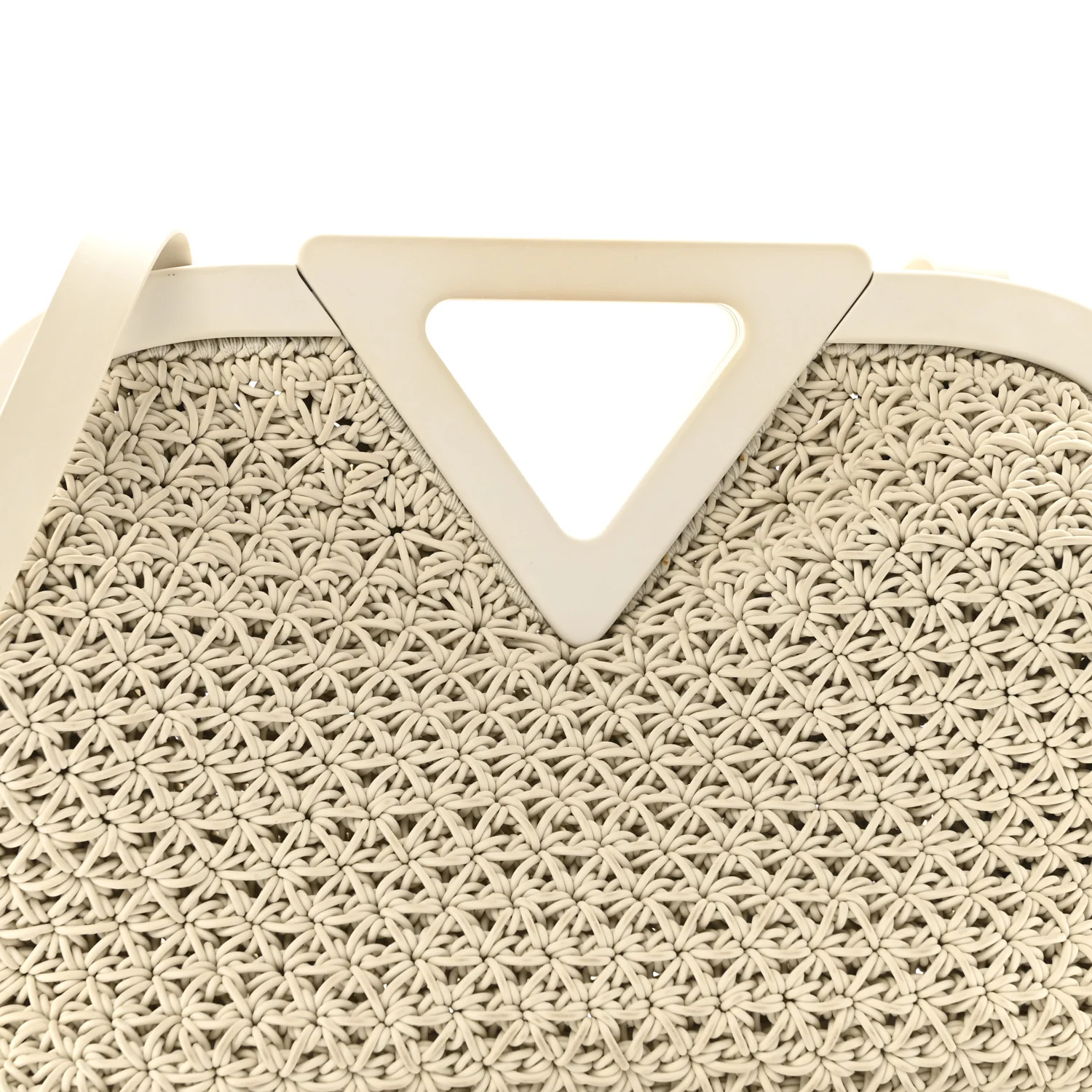 Rubber Crochet Medium The Point Triangle Bag Chalk - Top Club