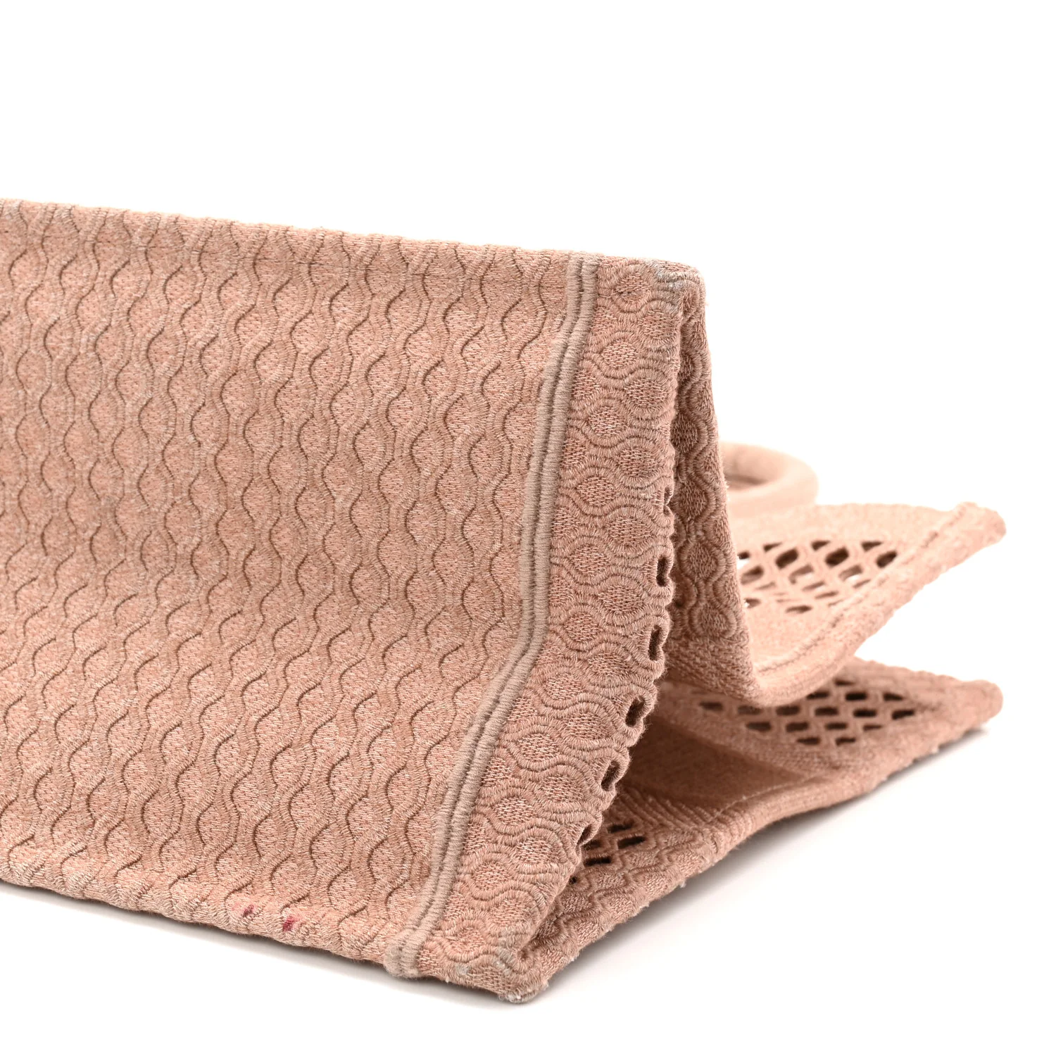 Mesh Embroidered Medium Book Tote Clay - Top Club