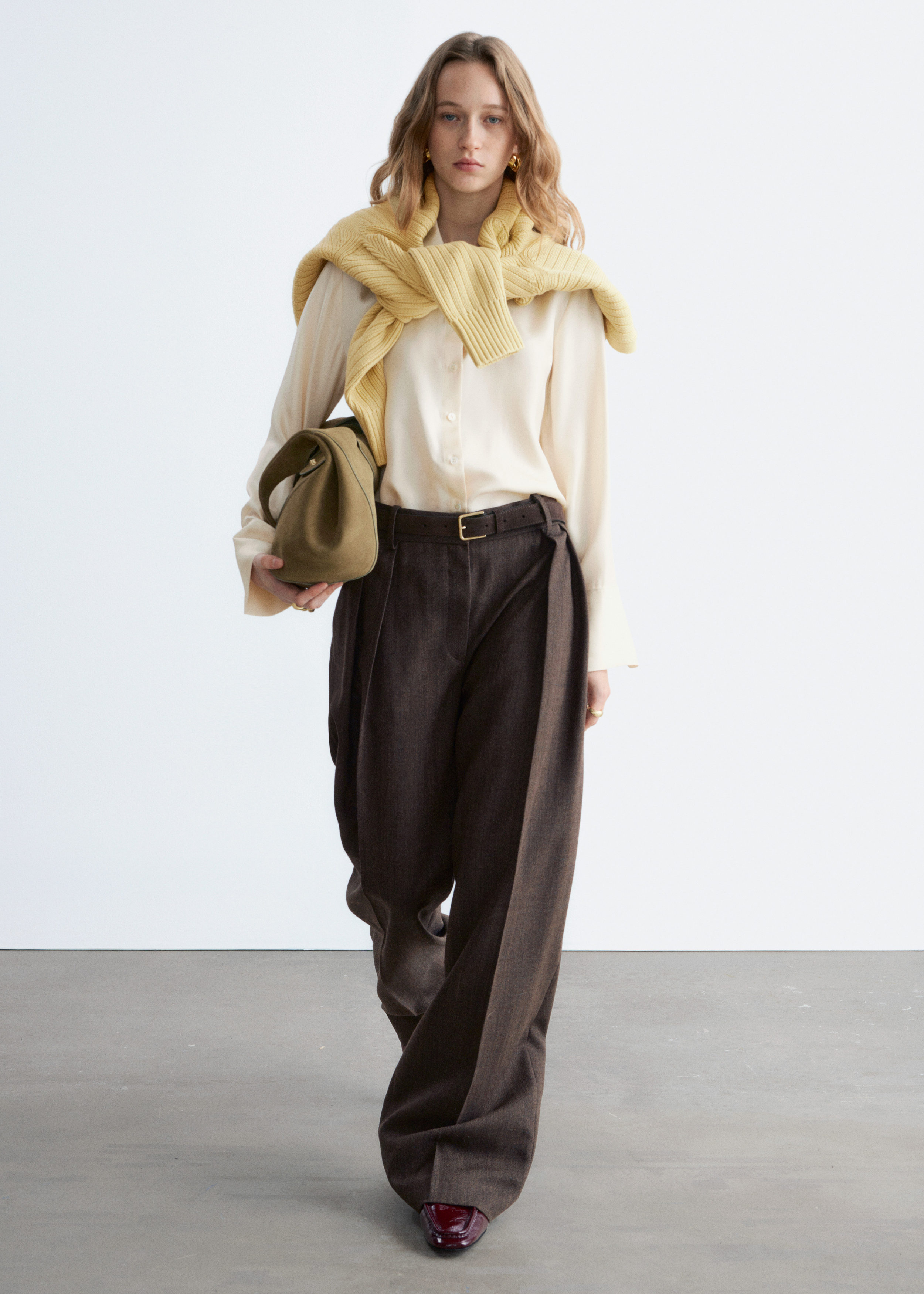 & Other Stories PRESS-CREASE WOOL TROUSERS