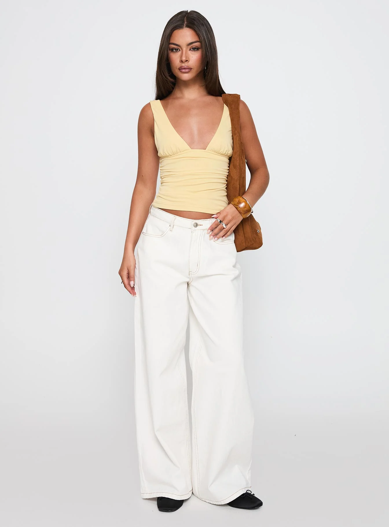 Sublime Ruched Top Yellow