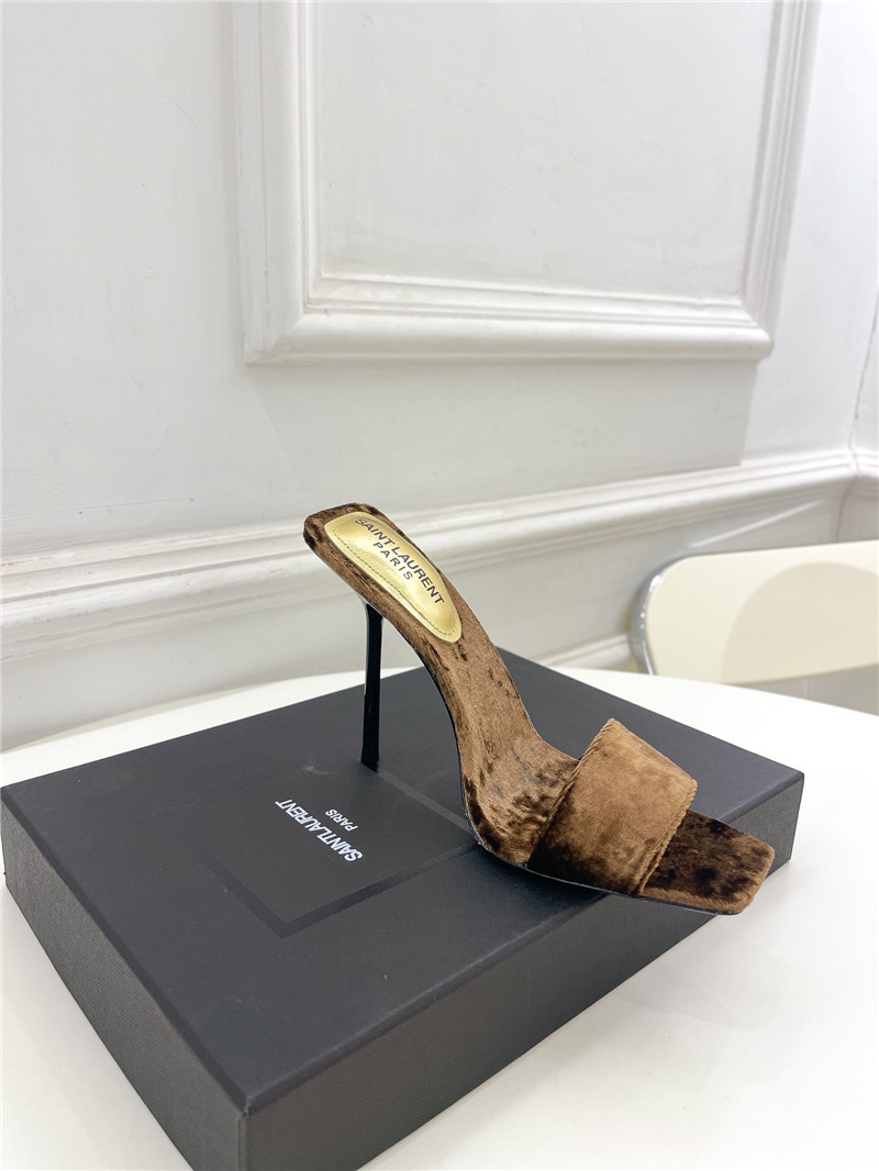 YSL spring and summer new high-heeled slippers - Sneaker Replica Workshop