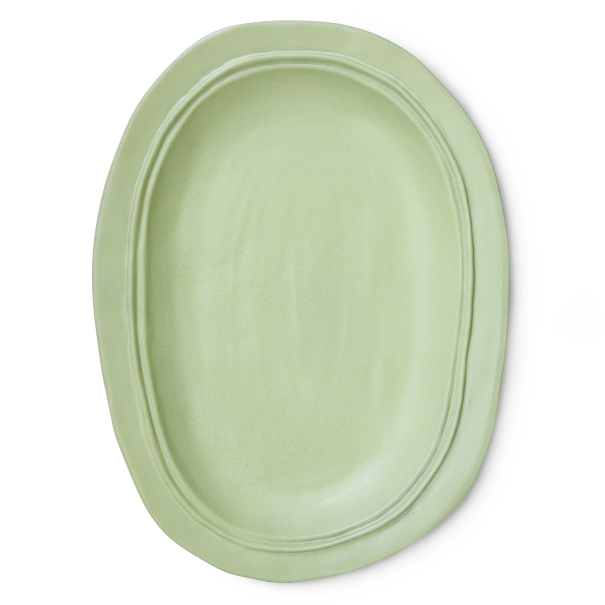 New classics serveerschaal keramiek groot mint