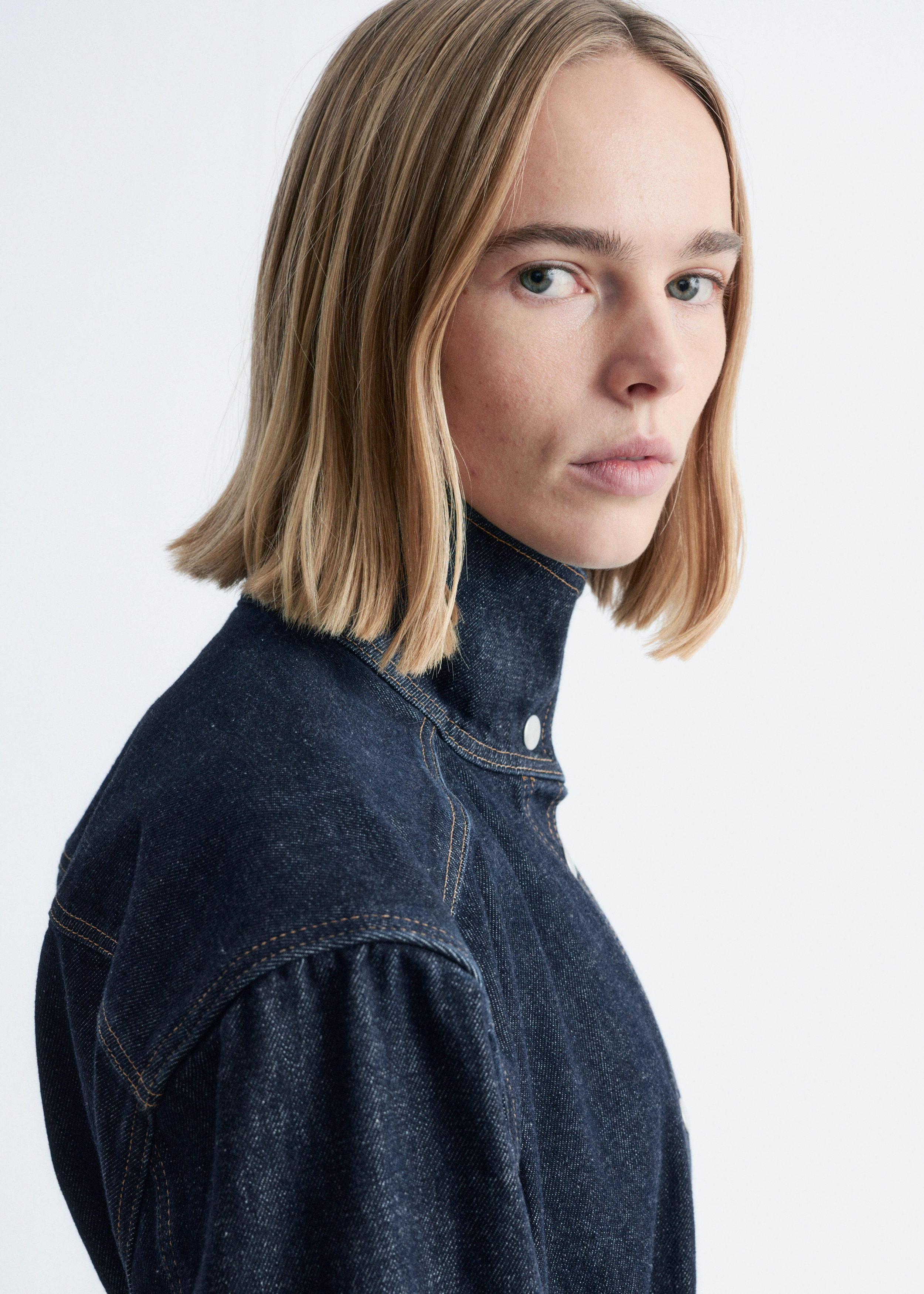 & Other Stories TIE-BELT DENIM JACKET