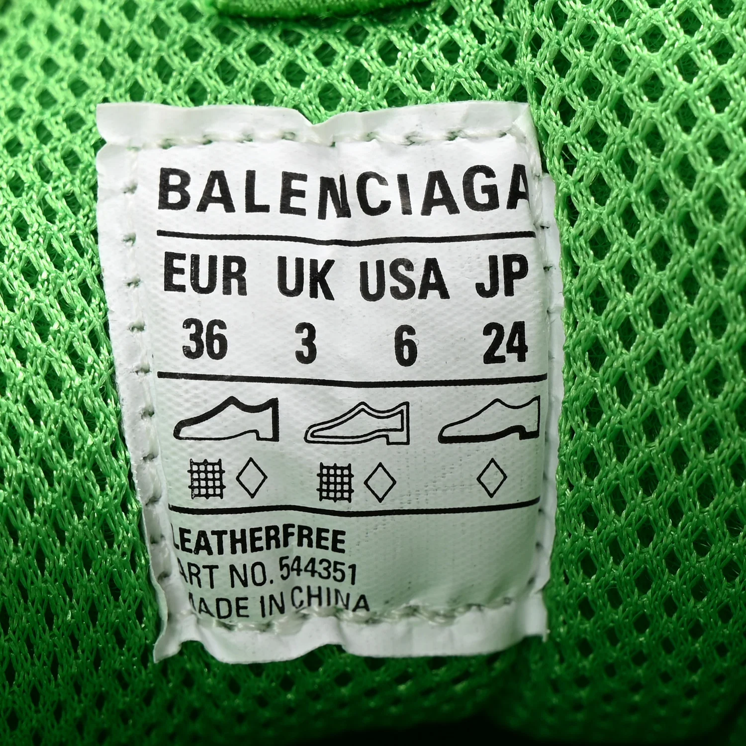 Fabric Mesh Clear Sole Womens Triple S Sneakers 36 Fluo Green - Top Club