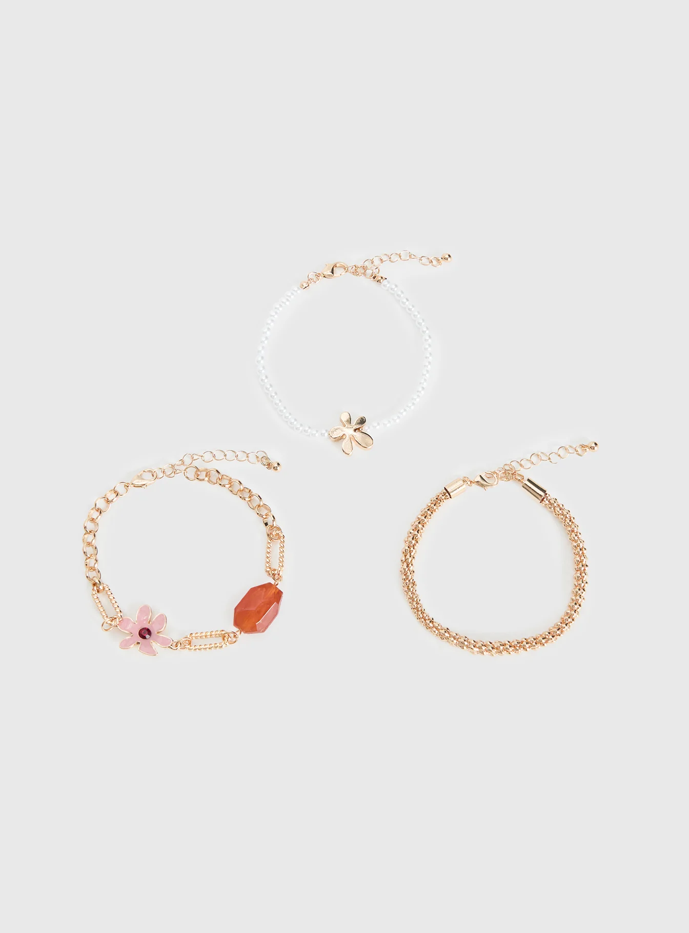 Bleeker Flower Bracelet Pack Gold