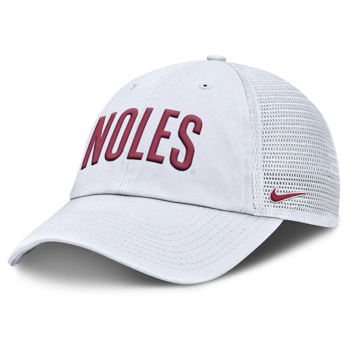 Nike Men's Noles Adjustable Club Campus Trucker Hat - White - MoB Apparel