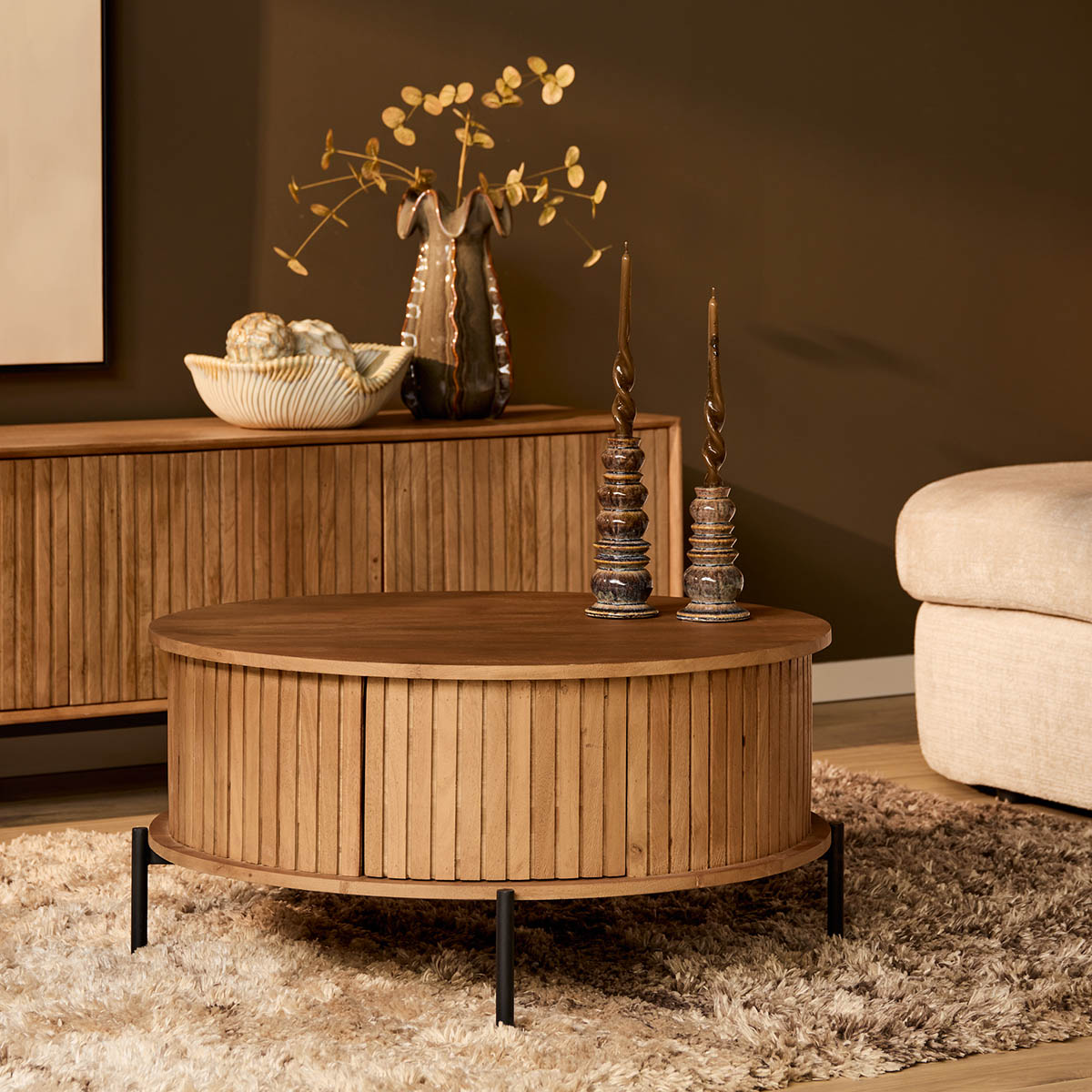Salontafel De Bokke Rond Naturel