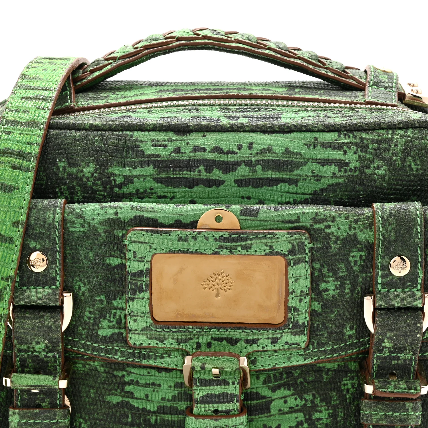 Lizard Print Camera Bag Grass Green - Top Club