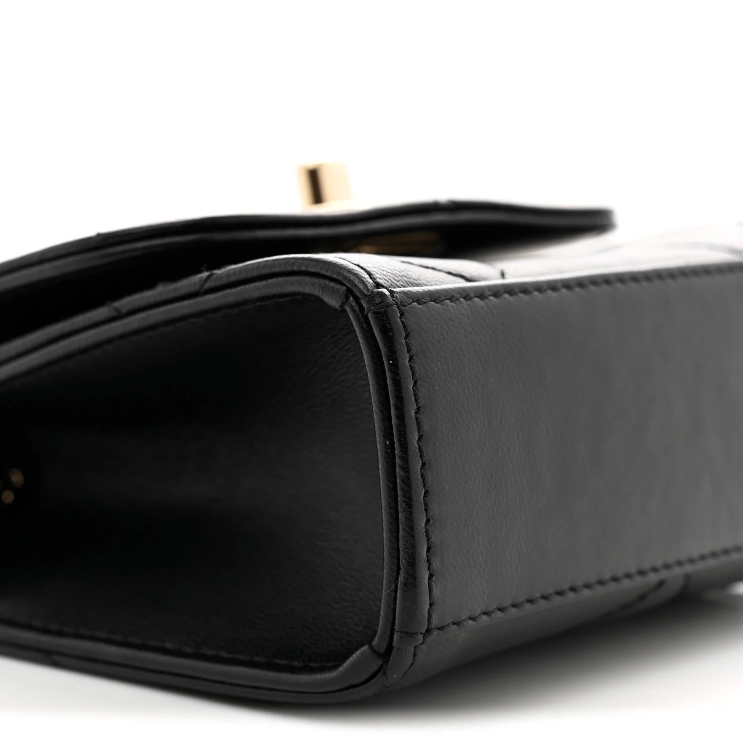 Lambskin Quilted Mini Trendy CC Chain Wallet Black - Top Club