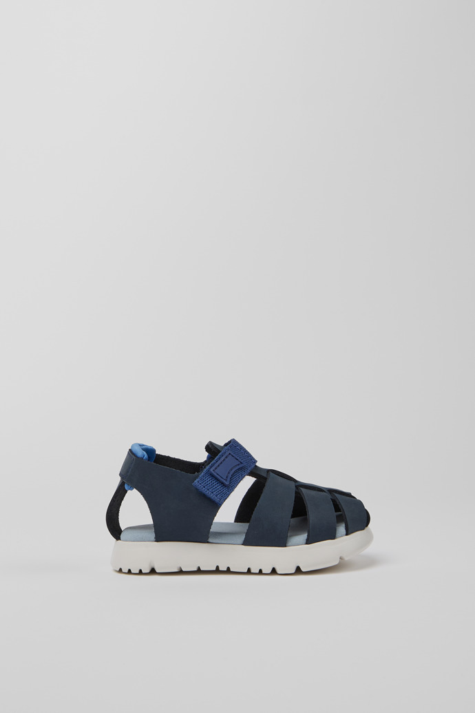 Caterpillar Blue Leather and Fabric Sandals