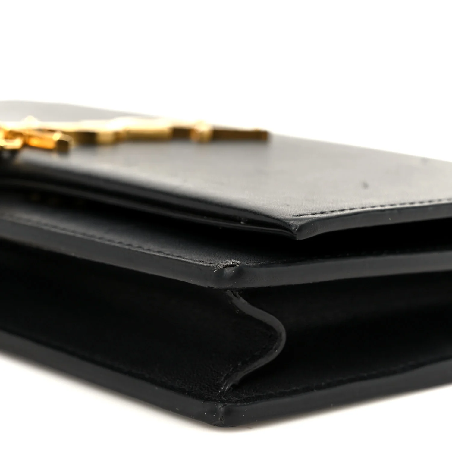 Smooth Calfskin Classic Monogram Kate Tassel Chain Wallet Black - Top Club