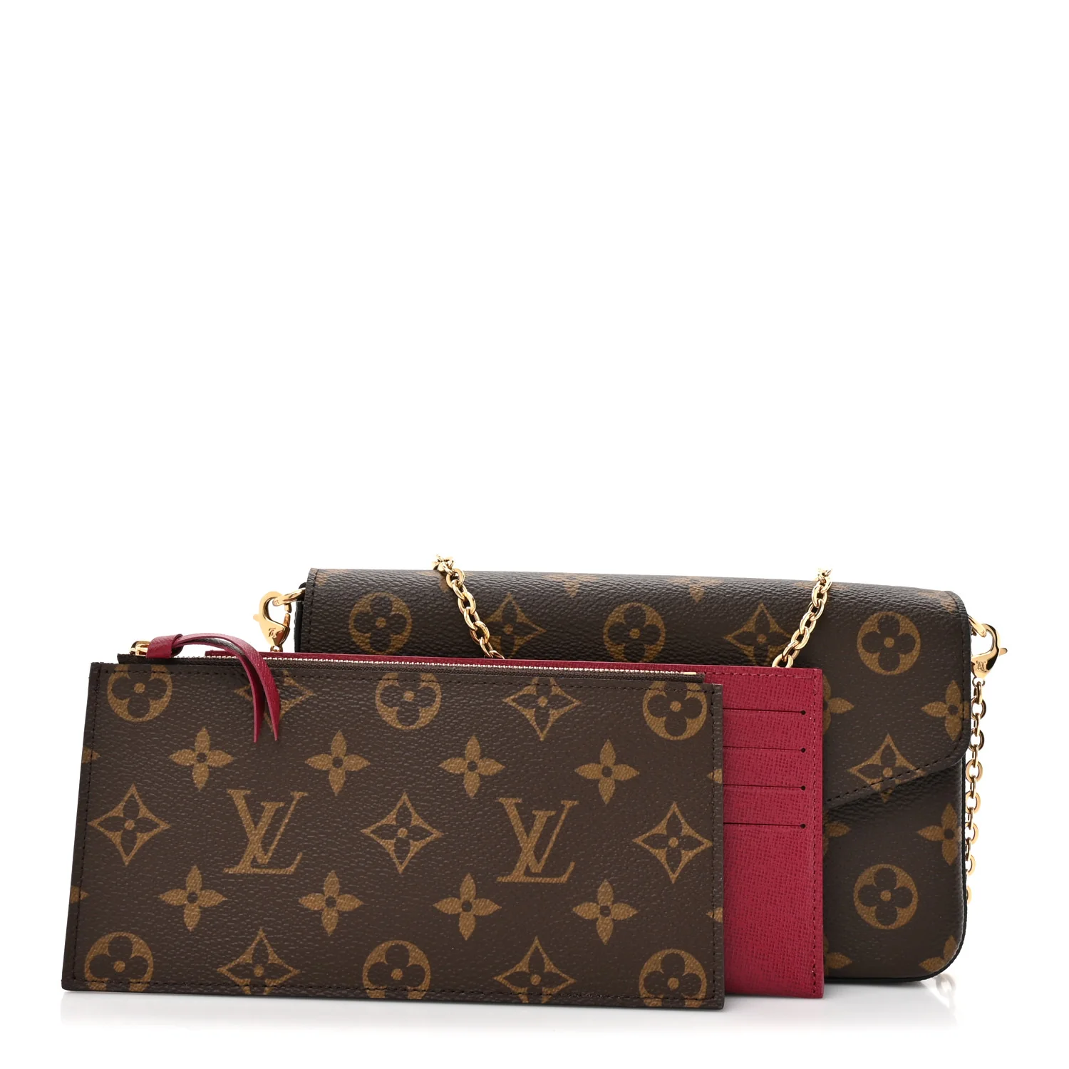 Monogram Pochette Felicie Chain Wallet Fuchsia - Top Club