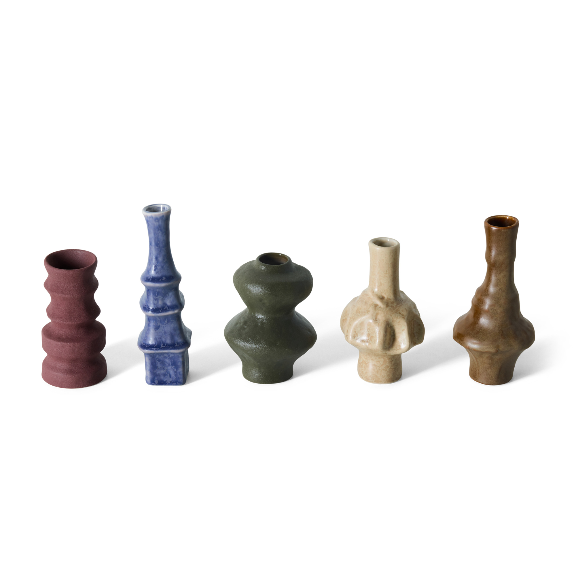 Vaas 70s ceramics palette - set van 5