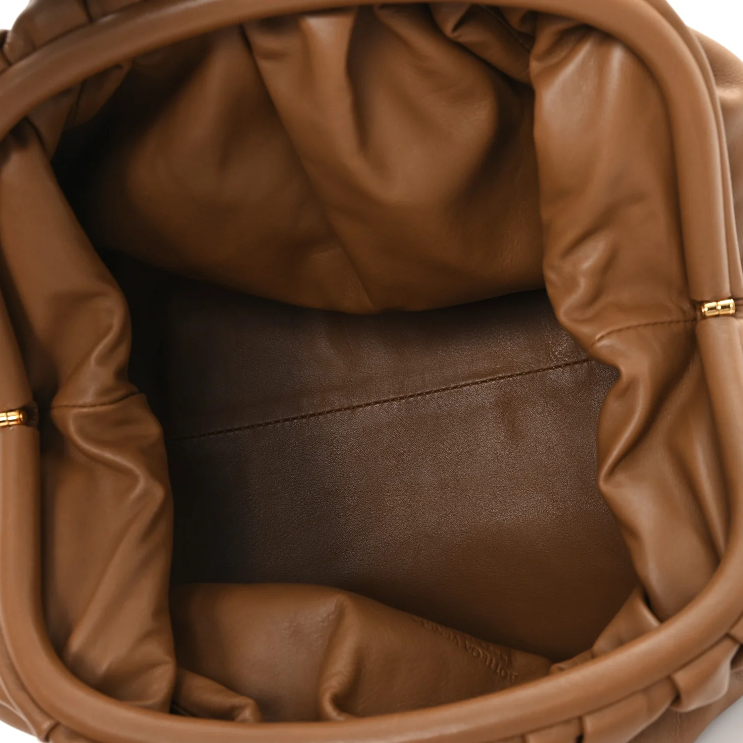 Smooth Butter Calf The Pouch Oversized Clutch Teak - Top Club