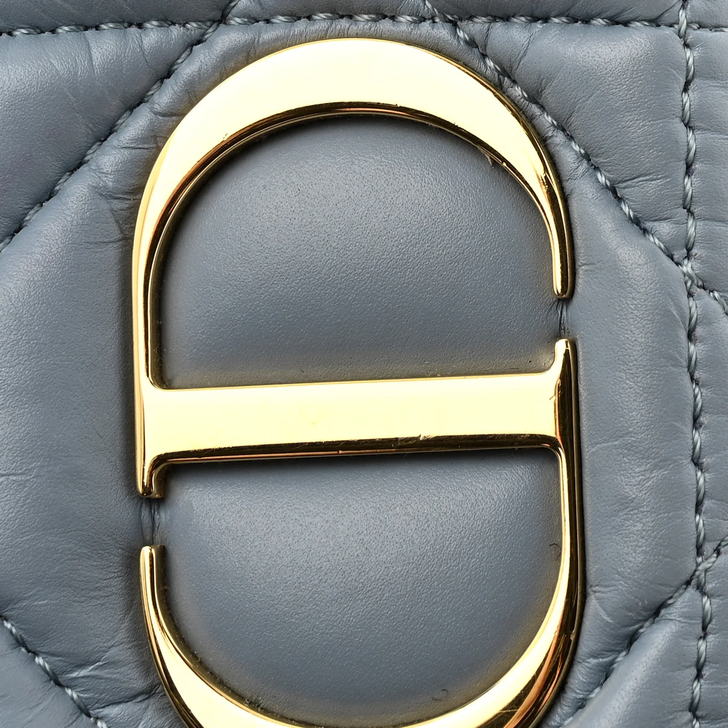 Lambskin Macrocannage Mini Dior Caro Bag Cloud Blue - Top Club