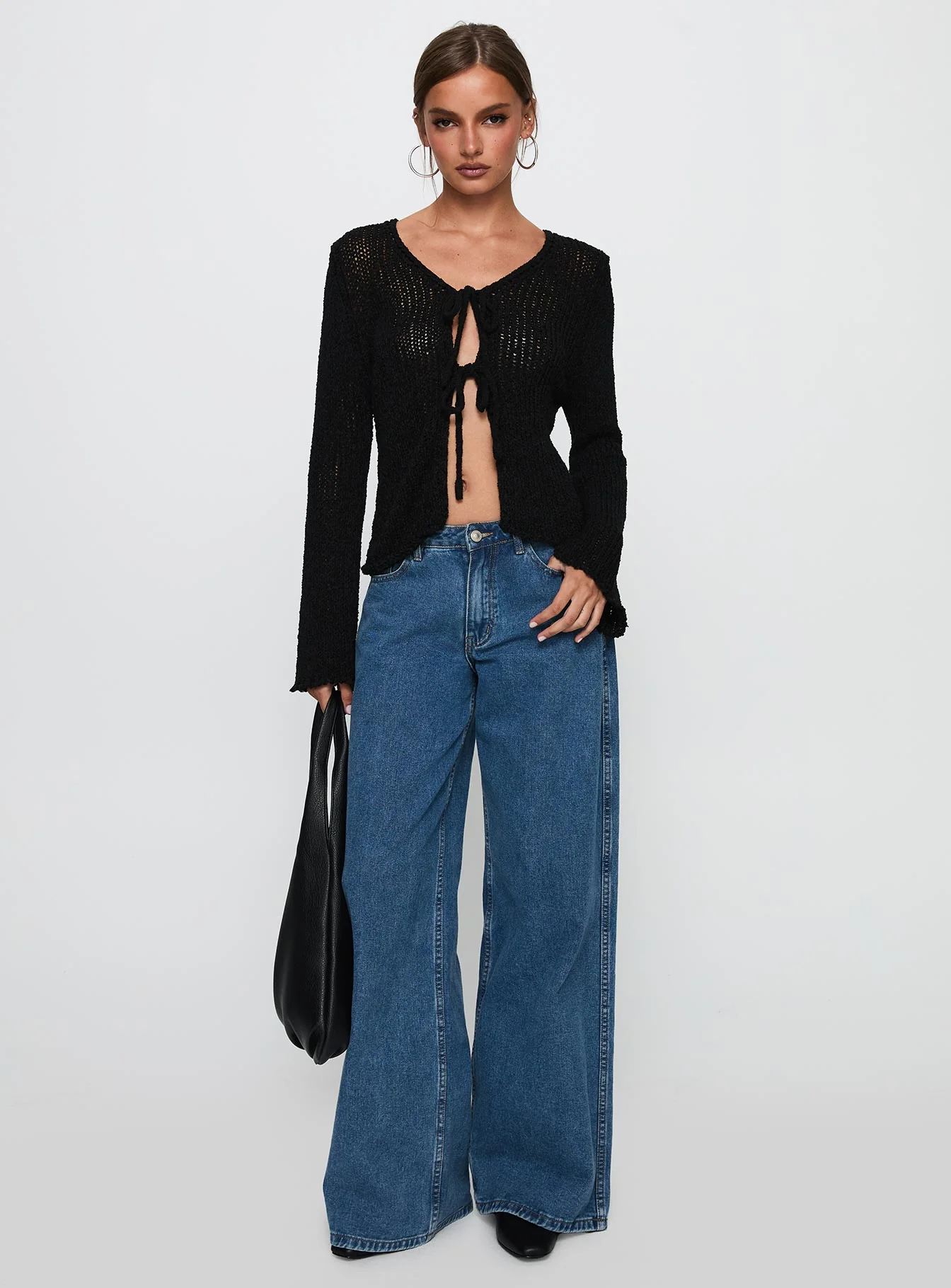 Swain Knit Cardigan Black