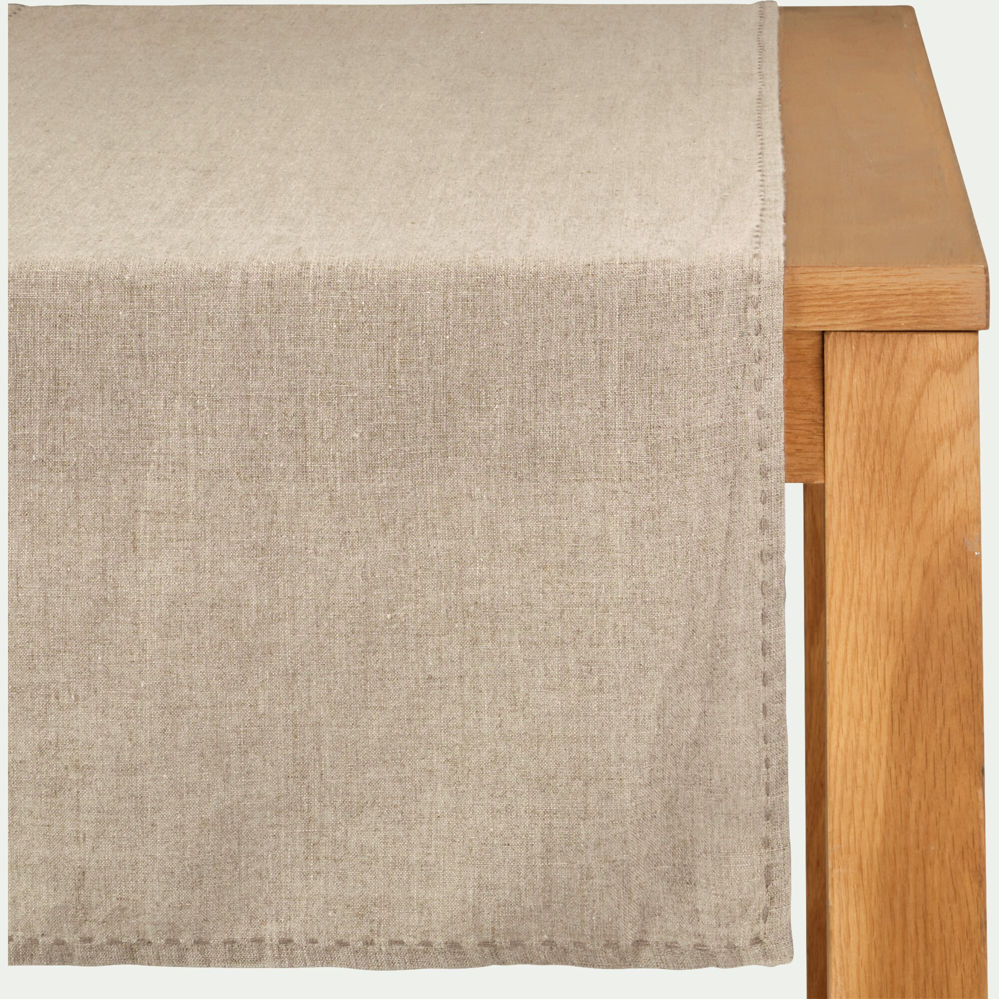 VINON - Chemin de table en lin lavé 50x150cm - naturel