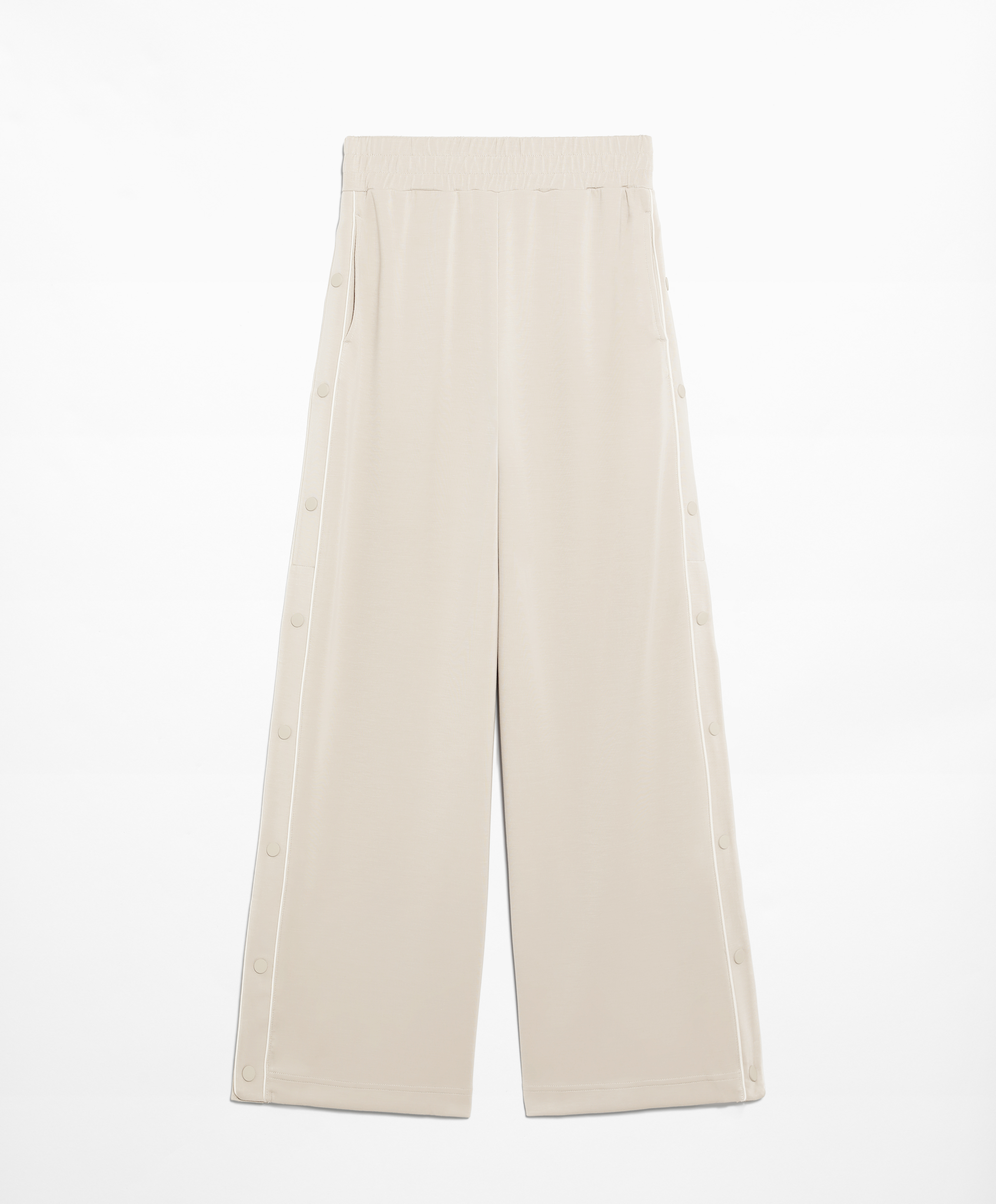 OYSHO Soft-touch wide, straight-leg trousers with modal and buttons