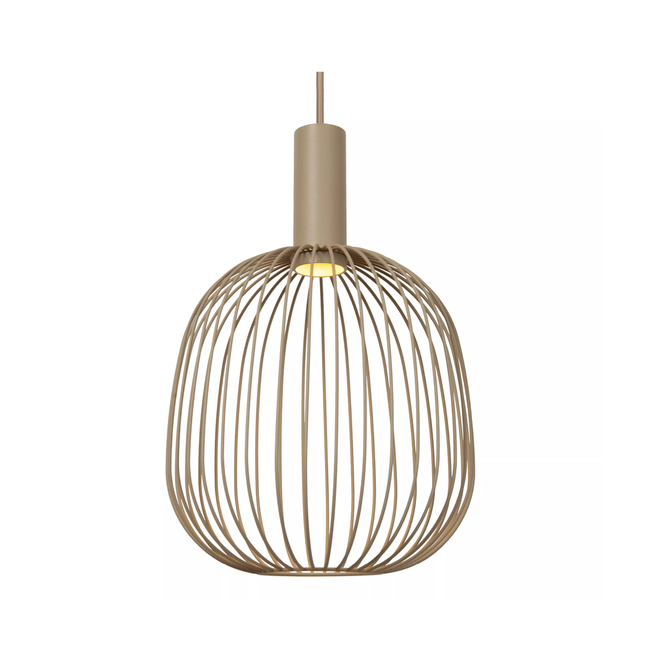 Hanglamp Esterel rond 3-lichts taupe