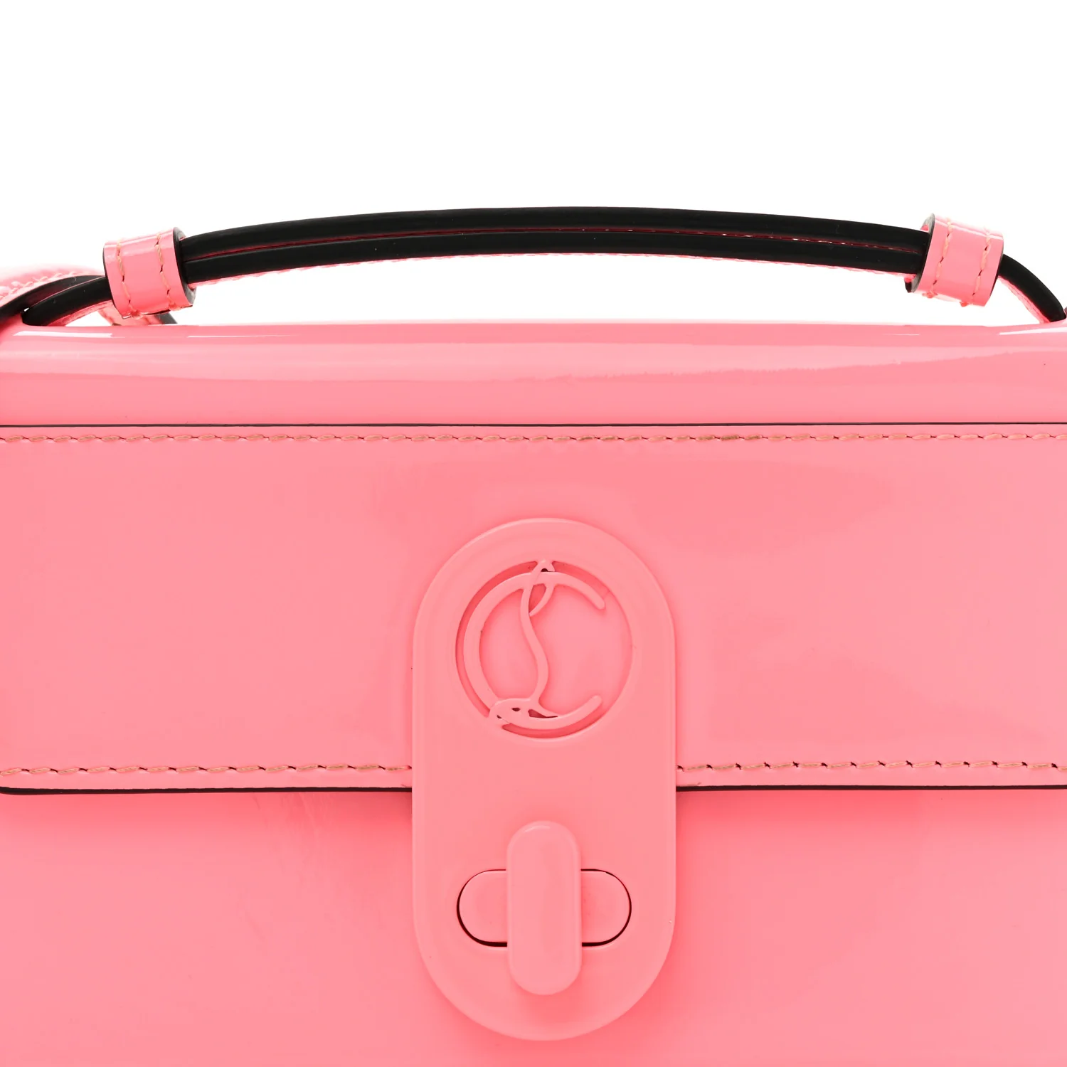 Patent Calfskin Small Elisa Baguette Bubble Gum - Top Club