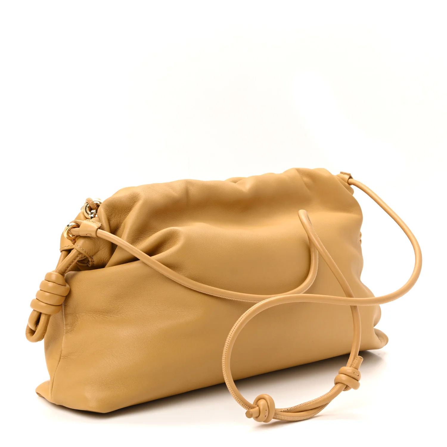 Mellow Nappa Donut Chain Large Flamenco Knot Clutch Sahara - Top Club